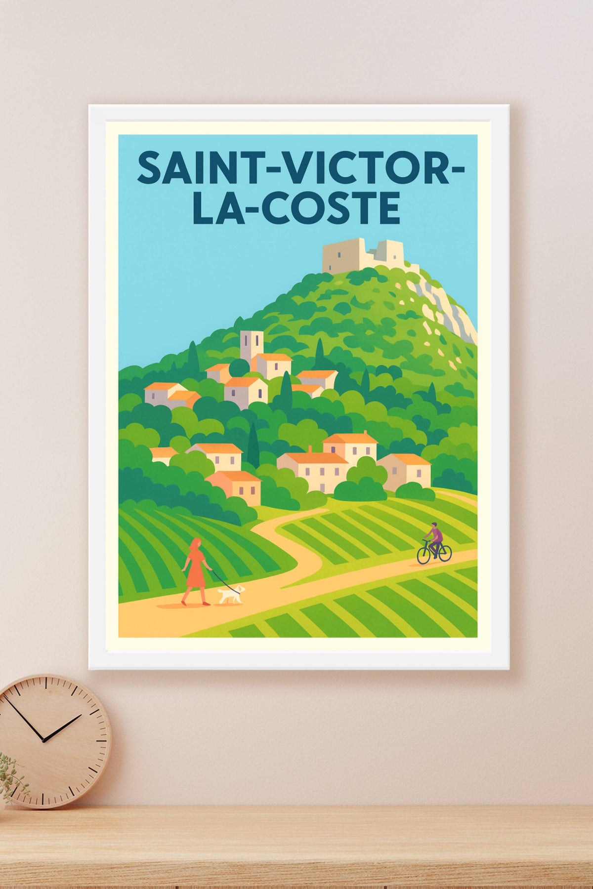 Affiche de Saint-Victor-la-Coste - L'authenticité Provençale en affiche