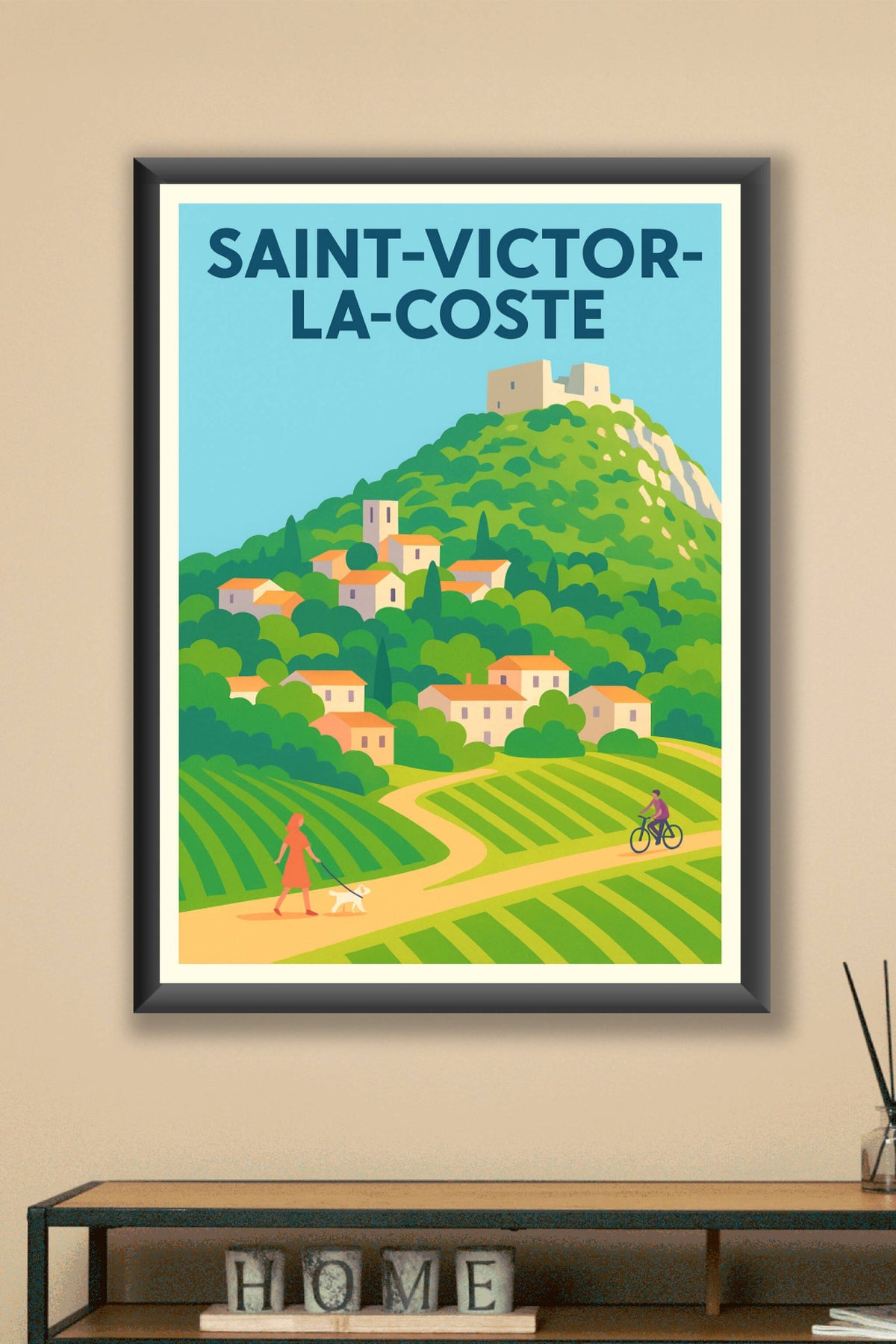 Affiche de Saint-Victor-la-Coste - L'authenticité Provençale en affiche