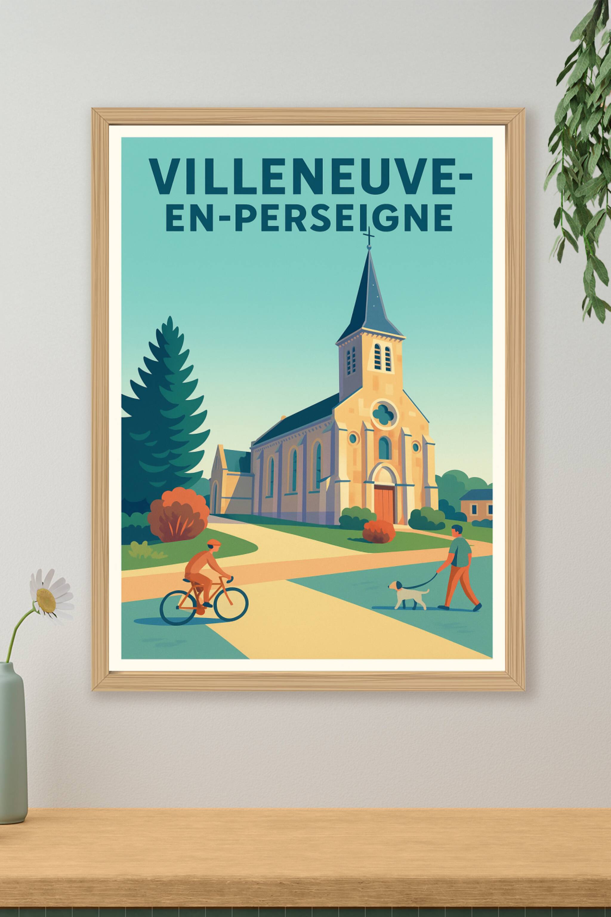 Affiche de Villeneuve-en-Perseigne - Tranquillité et charme à l'honneur