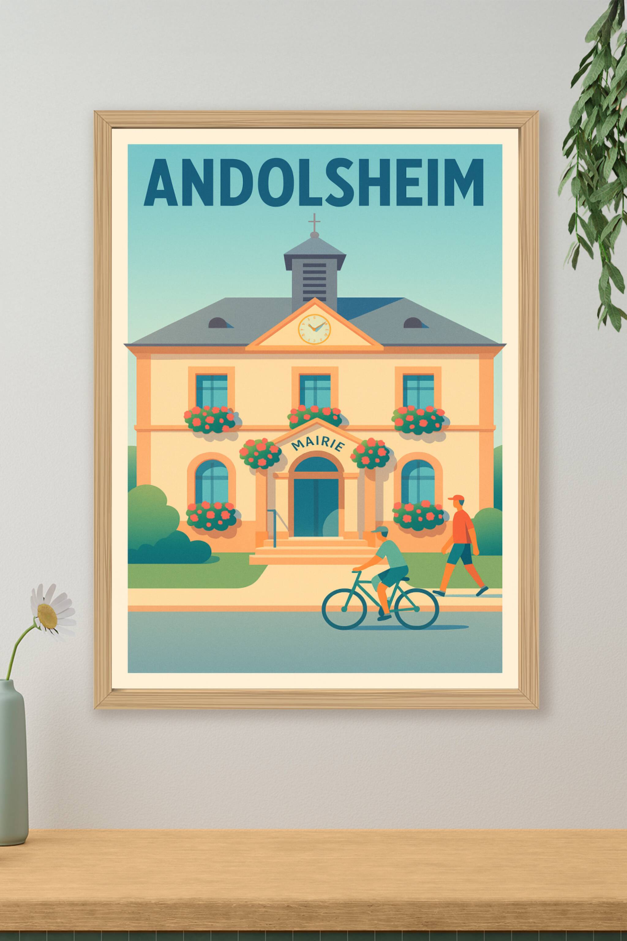 Affiche de Andolsheim - Charme et douceur de la mairie fleurie