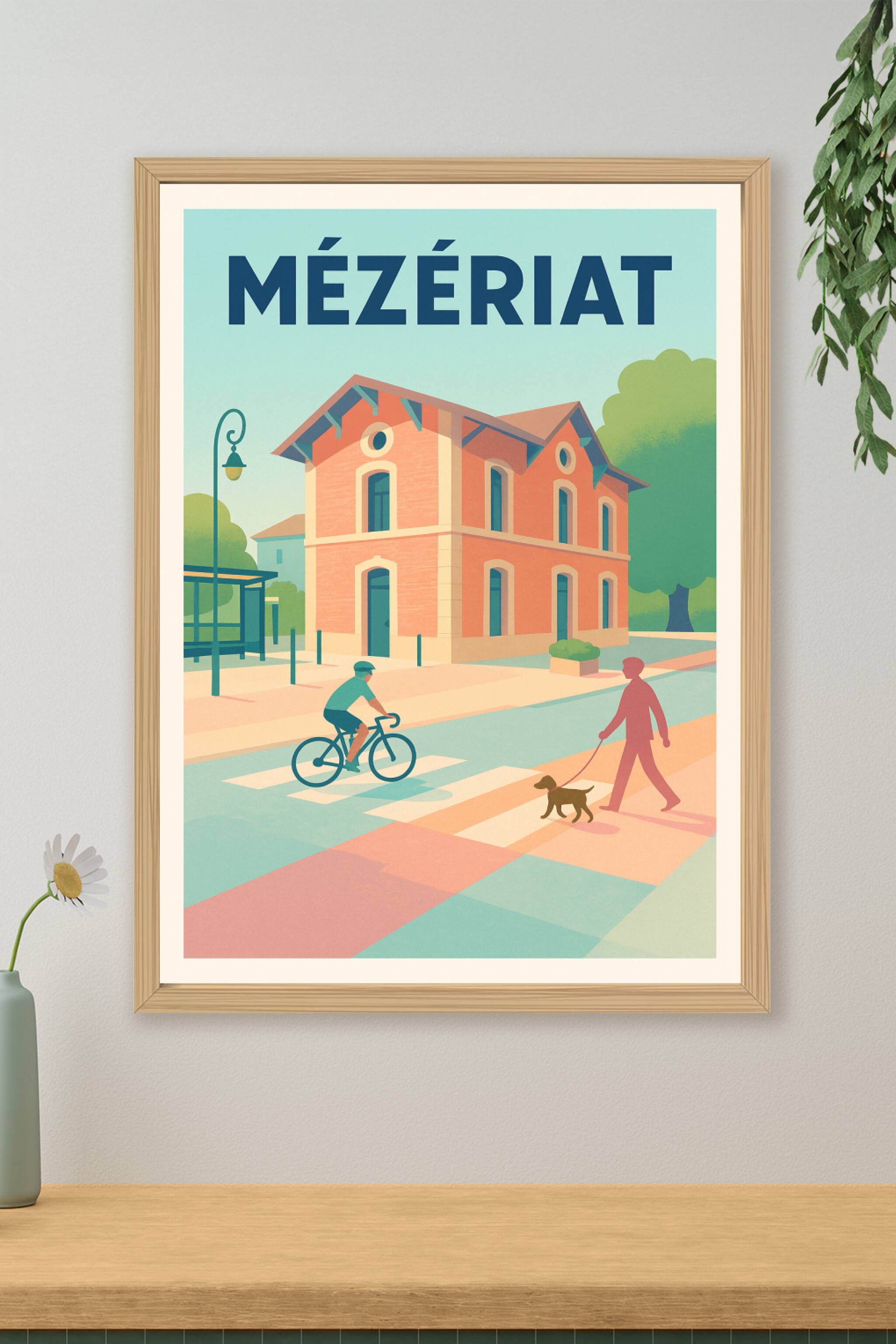 Affiche de Mézériat - Douceur de vie au cœur du village