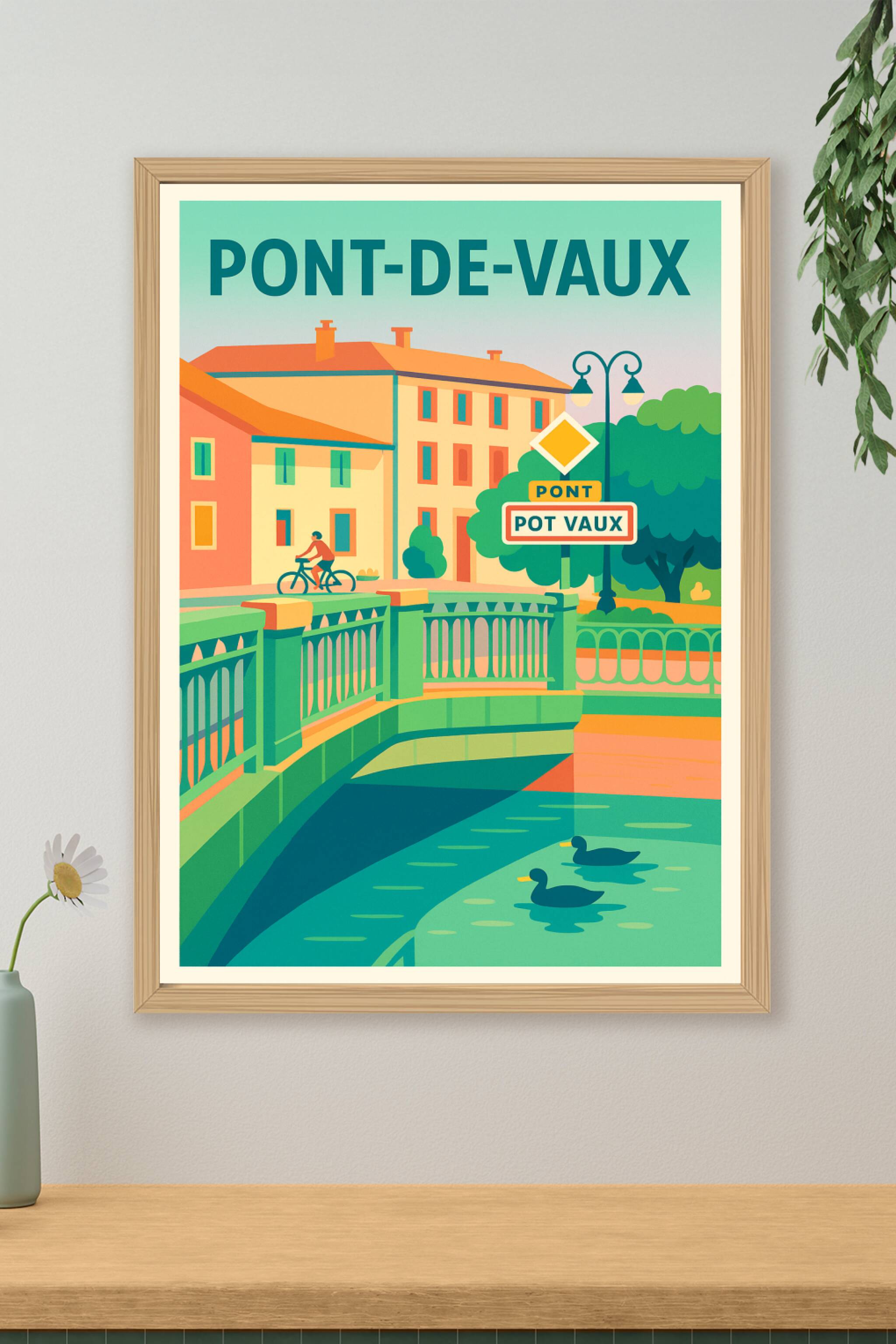 Affiche de Pont-de-Vaux - Charme paisible et couleurs éclatantes