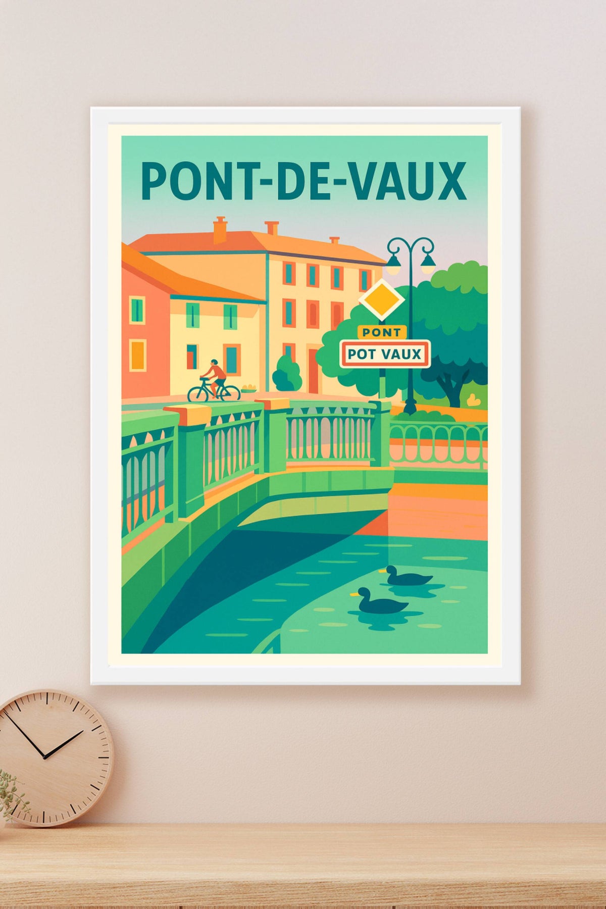 Affiche de Pont-de-Vaux - Charme paisible et couleurs éclatantes