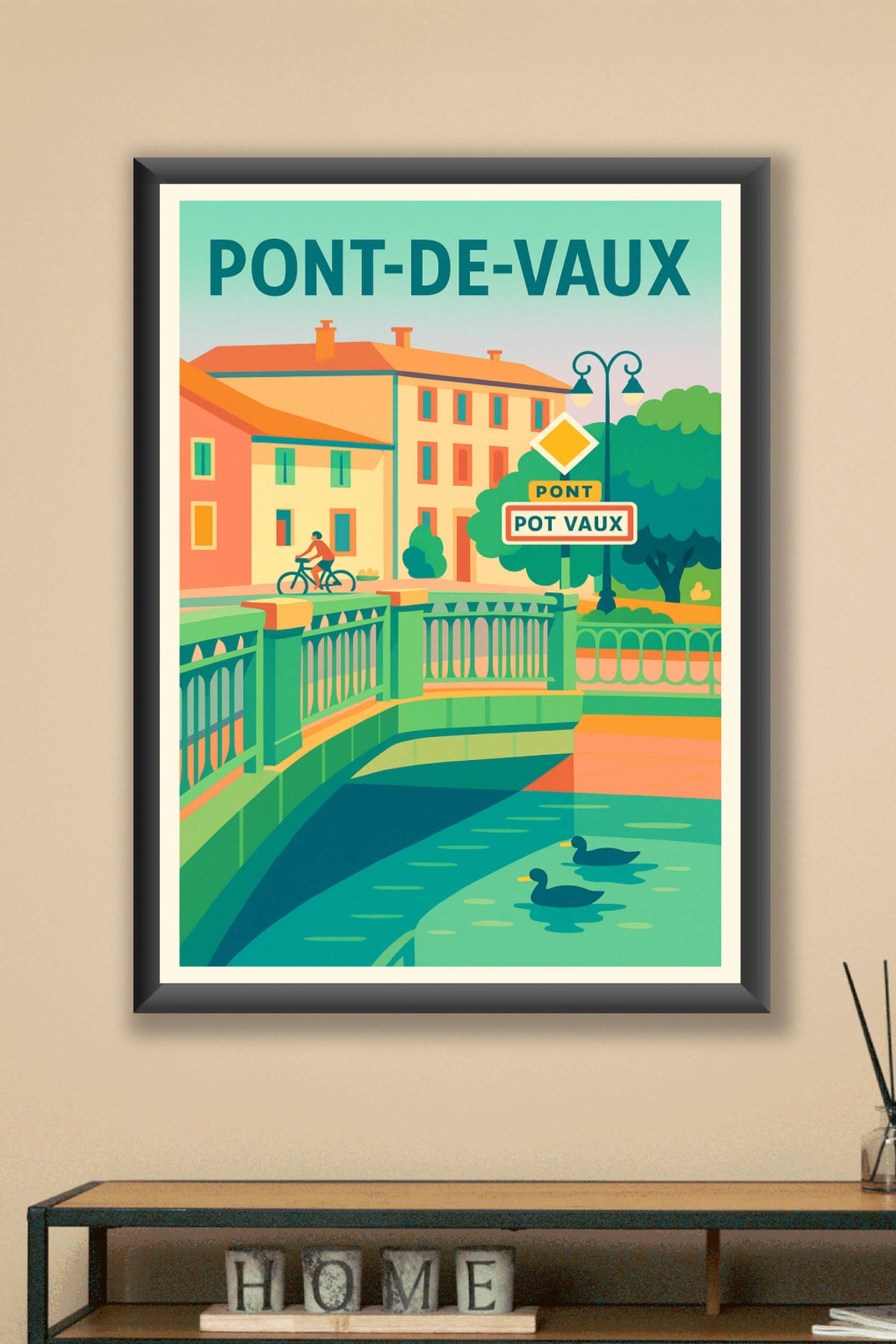 Affiche de Pont-de-Vaux - Charme paisible et couleurs éclatantes