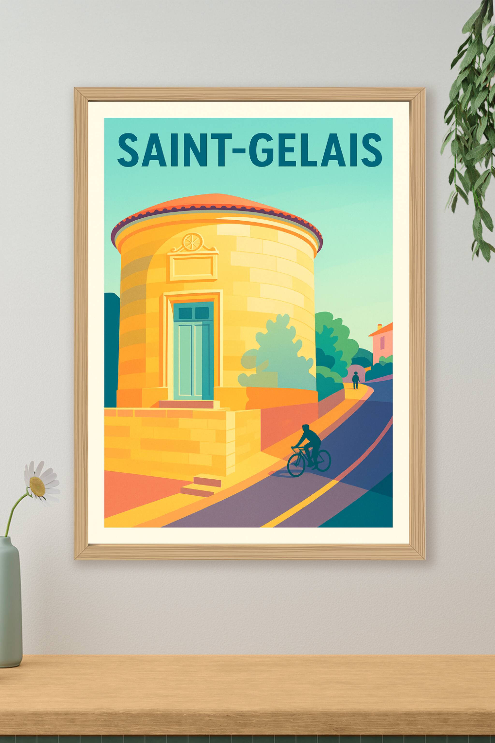 Affiche de Saint-Gelais - Charme paisible et architecture locale