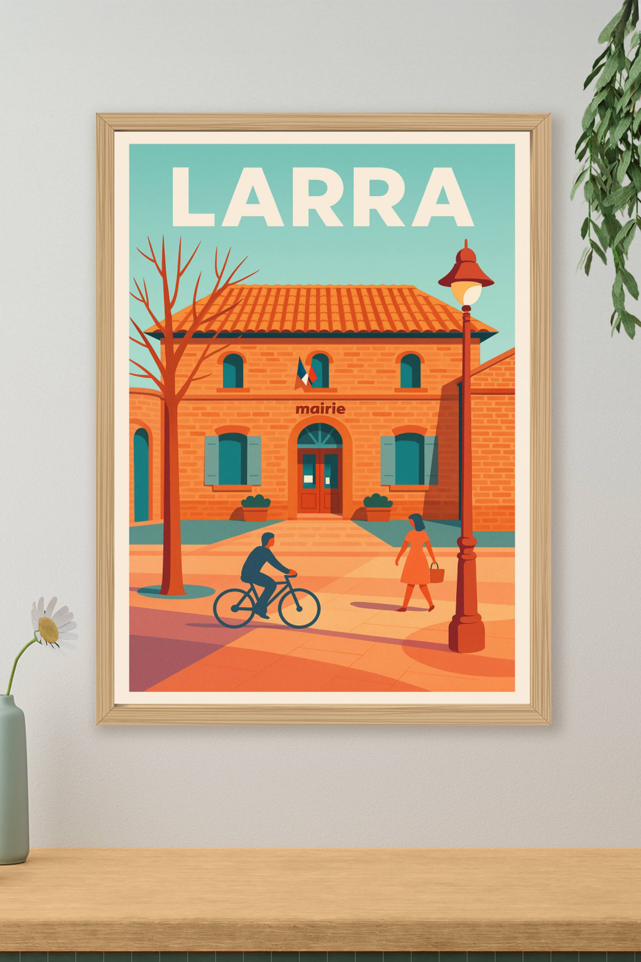 Affiche de Larra - Le charme authentique de la mairie ensoleillée