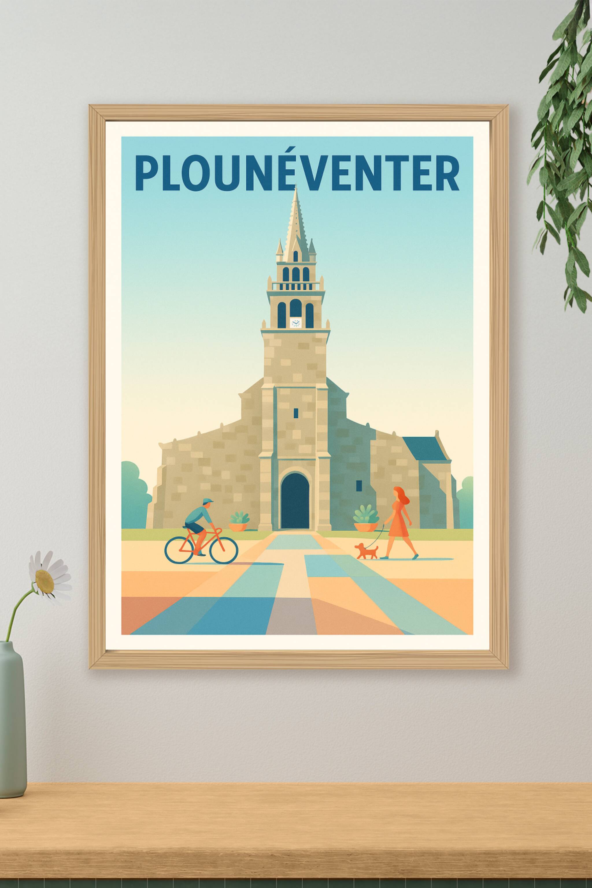 Affiche de Plounéventer - Charme et sérénité bretonne
