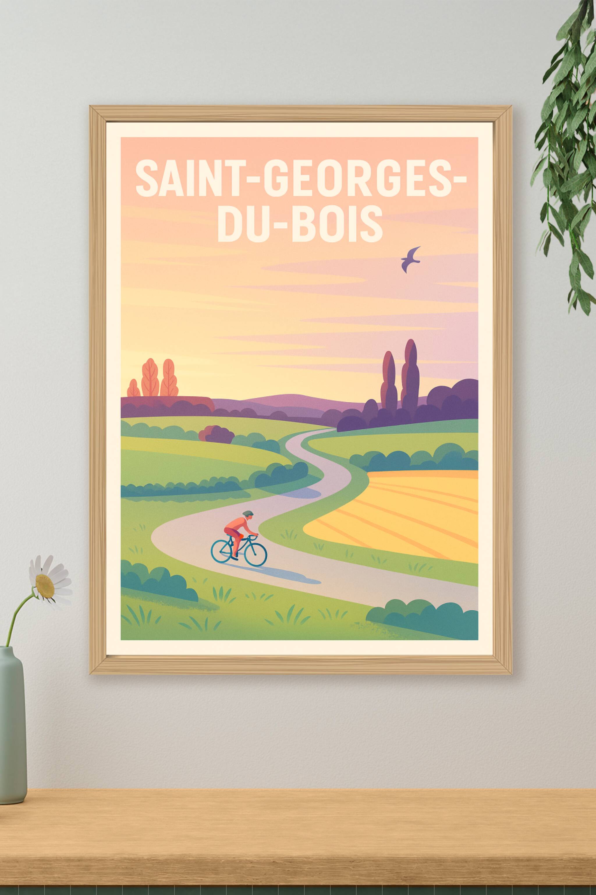 Affiche de Saint-Georges-du-Bois - Évasion à vélo au cœur de la campagne