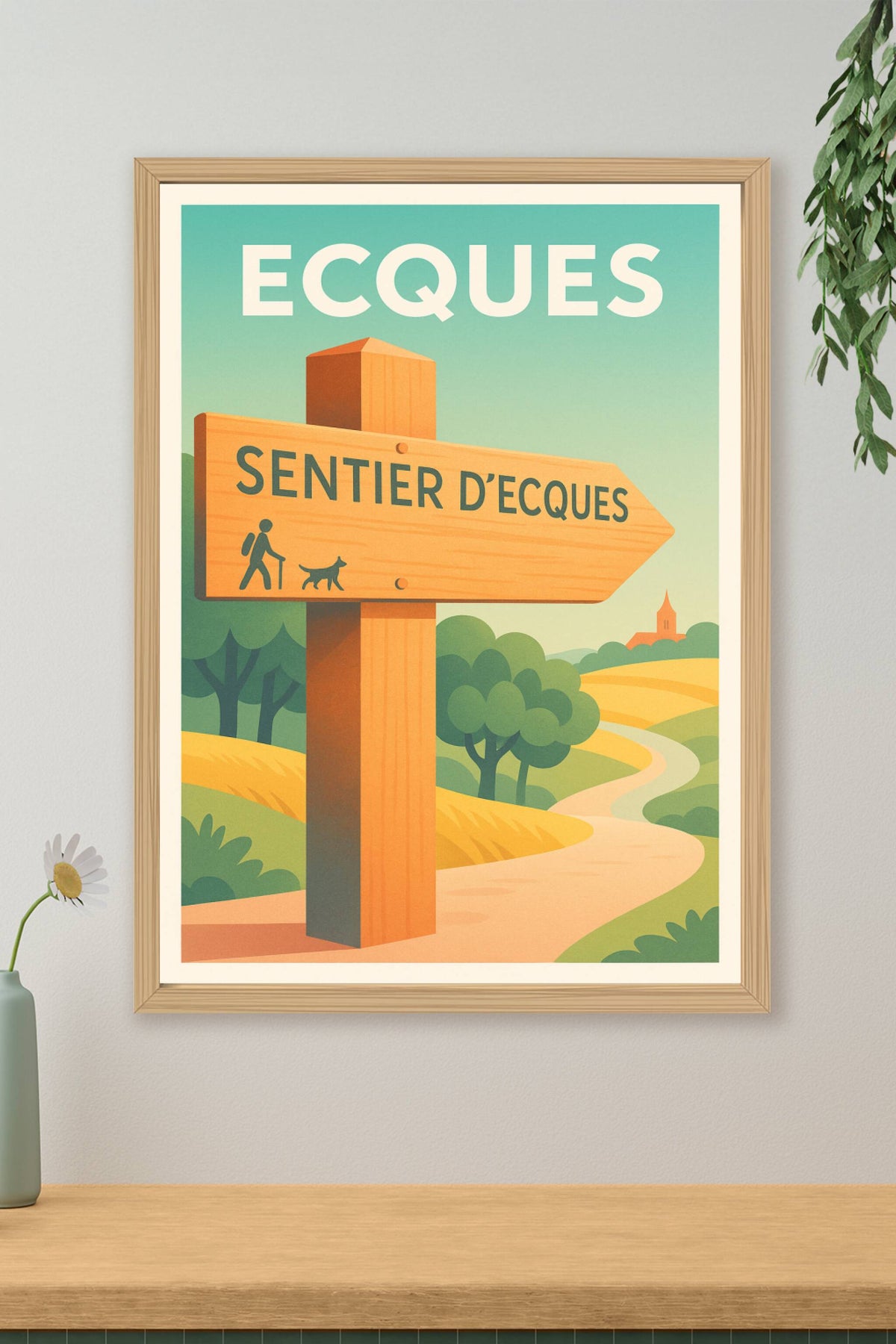Affiche de Ecques - Invitation à la balade sur le Sentier d'Ecques