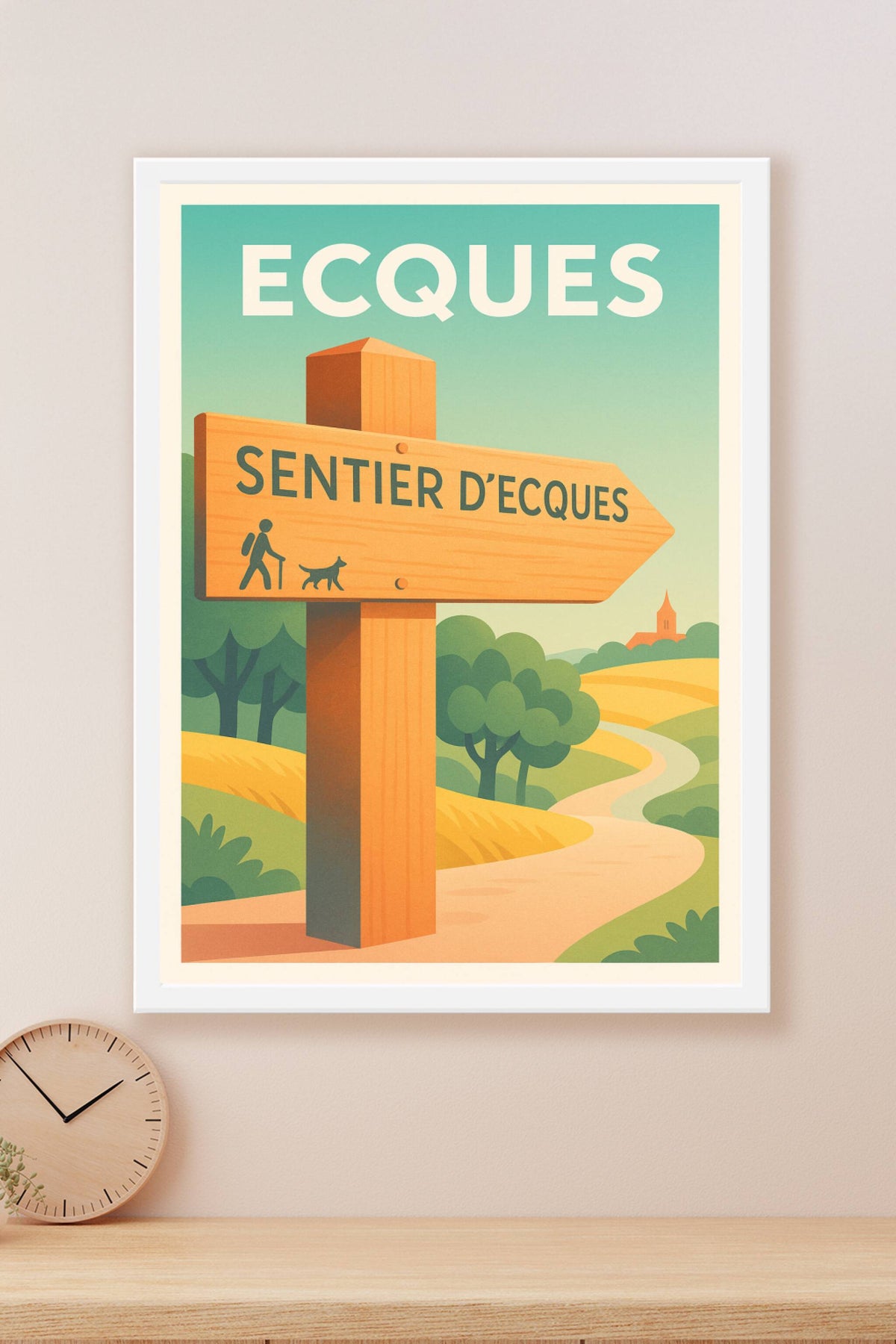 Affiche de Ecques - Invitation à la balade sur le Sentier d'Ecques