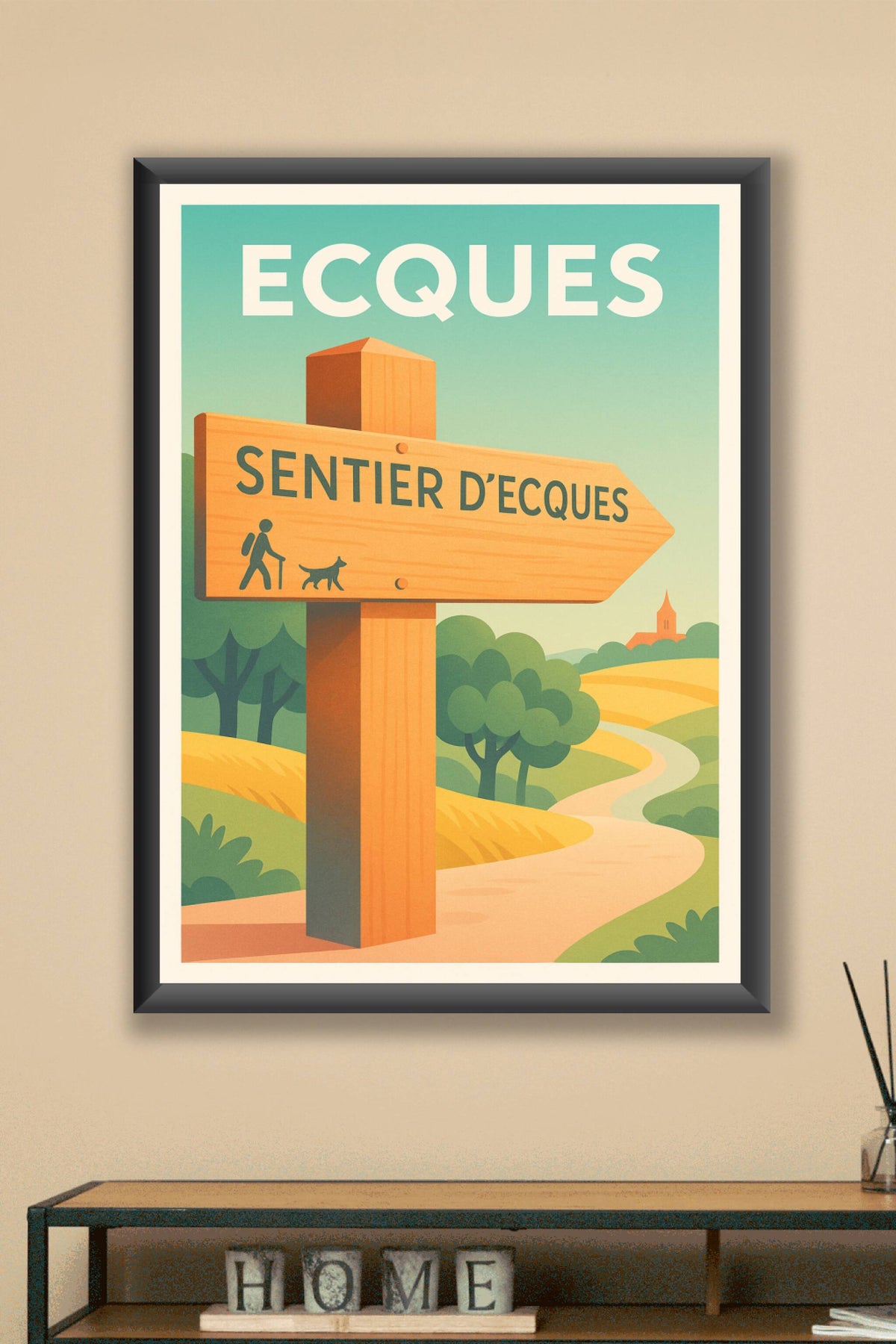 Affiche de Ecques - Invitation à la balade sur le Sentier d'Ecques