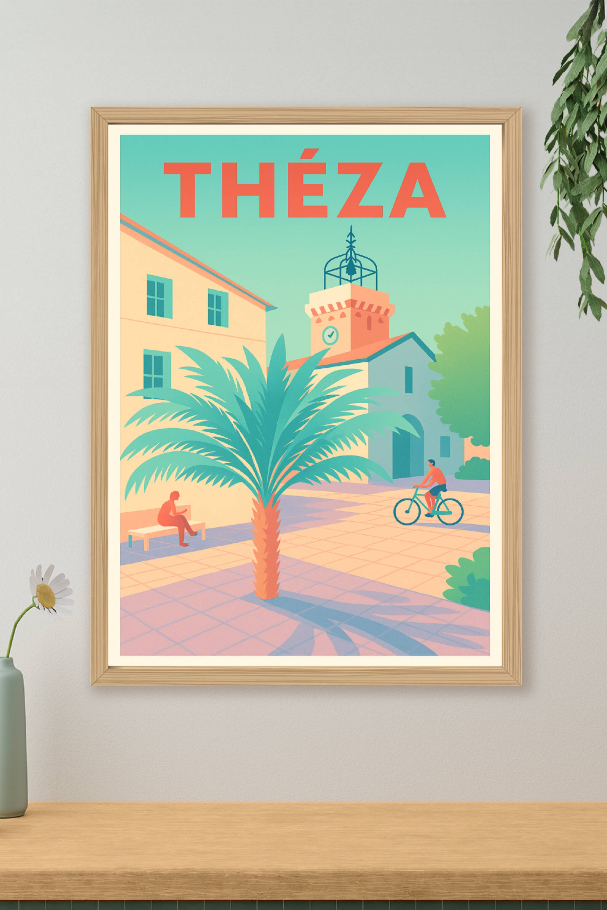 Affiche de Théza - Tranquillité et charme méridional