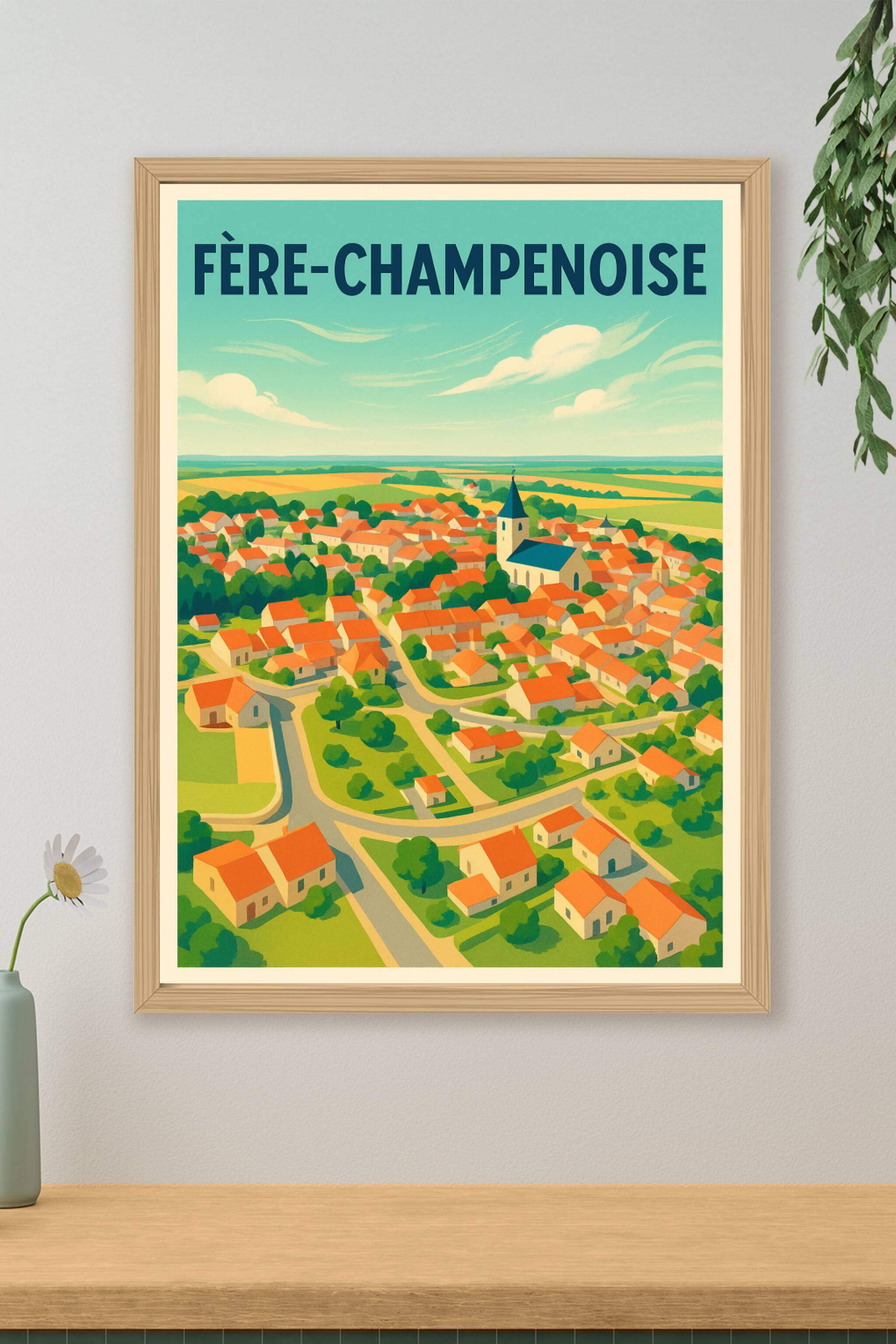 Affiche de Fère-Champenoise - Vue panoramique pleine de charme