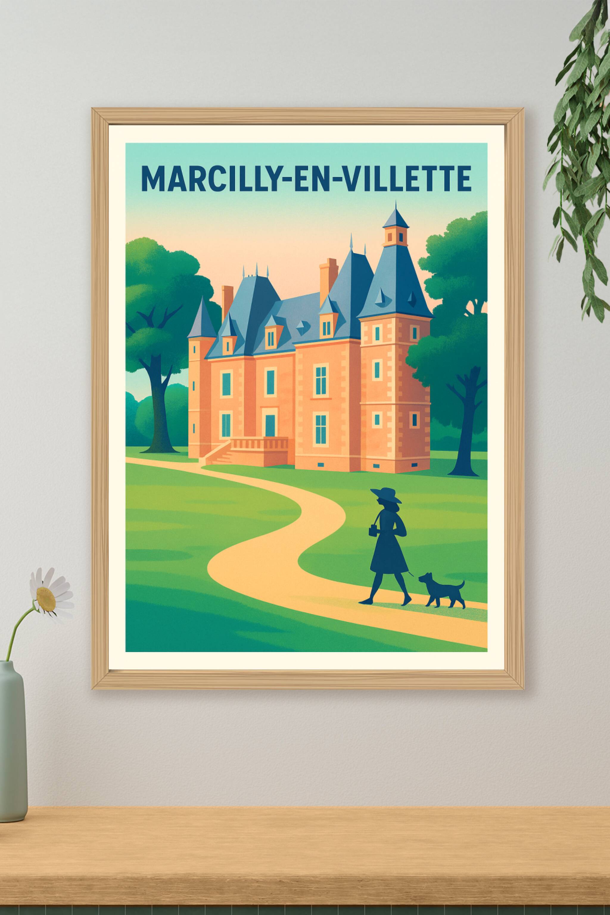 Affiche de Marcilly-en-Villette - Élégance et charme intemporel