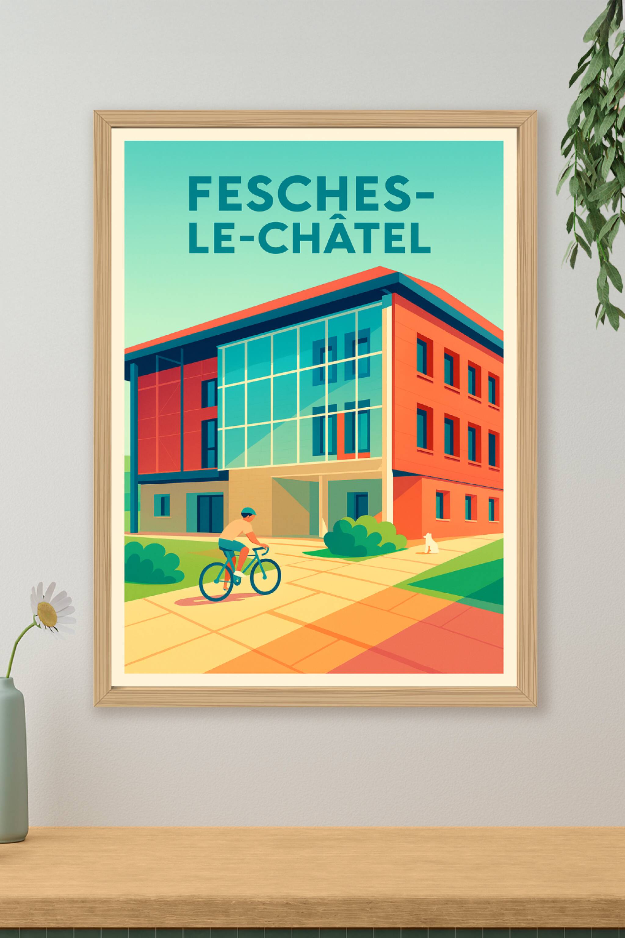 Affiche de Fesches-le-Châtel - Modernité et sérénité en un poster