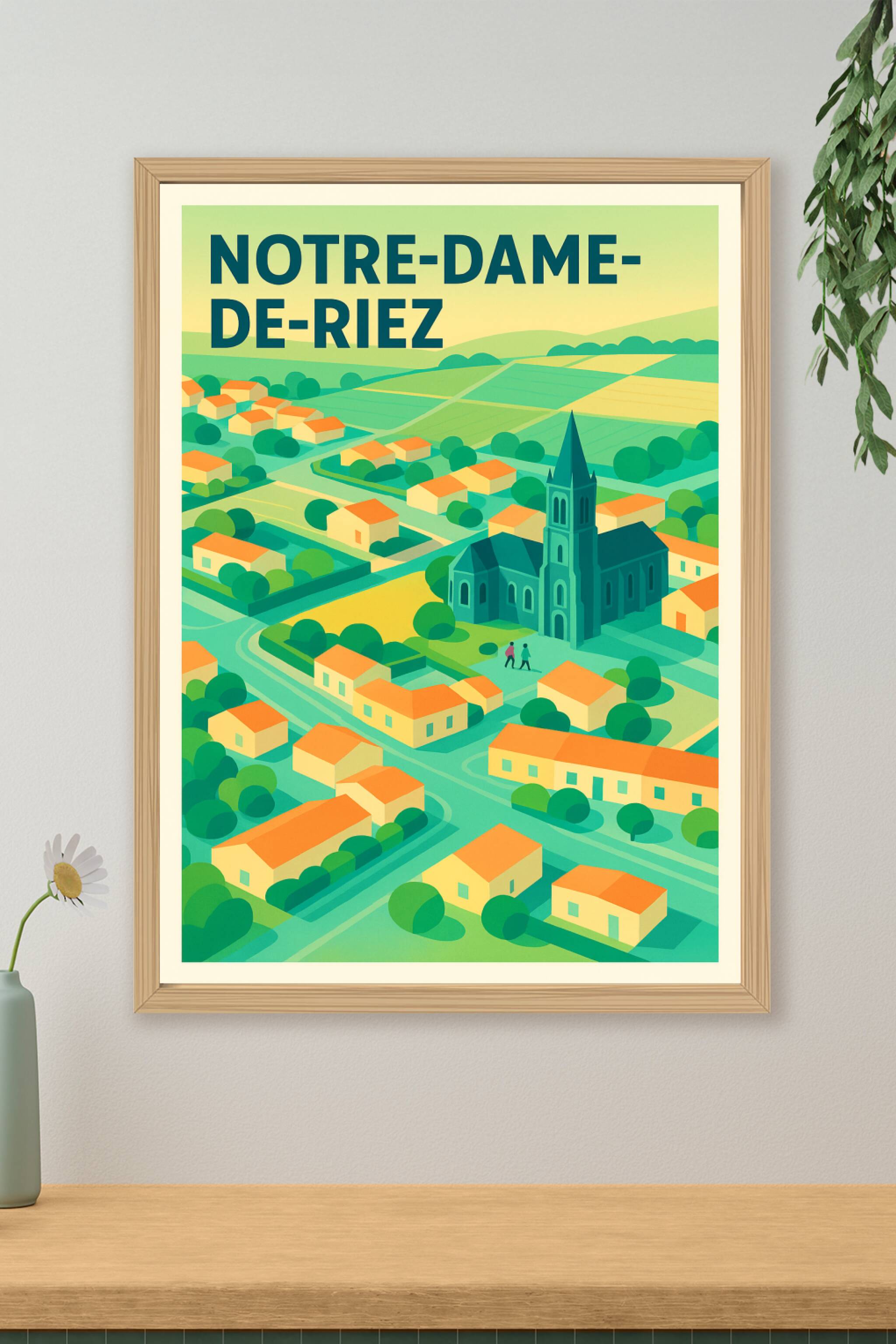 Affiche de Notre-Dame-de-Riez - Charme et sérénité au cœur de la Vendée