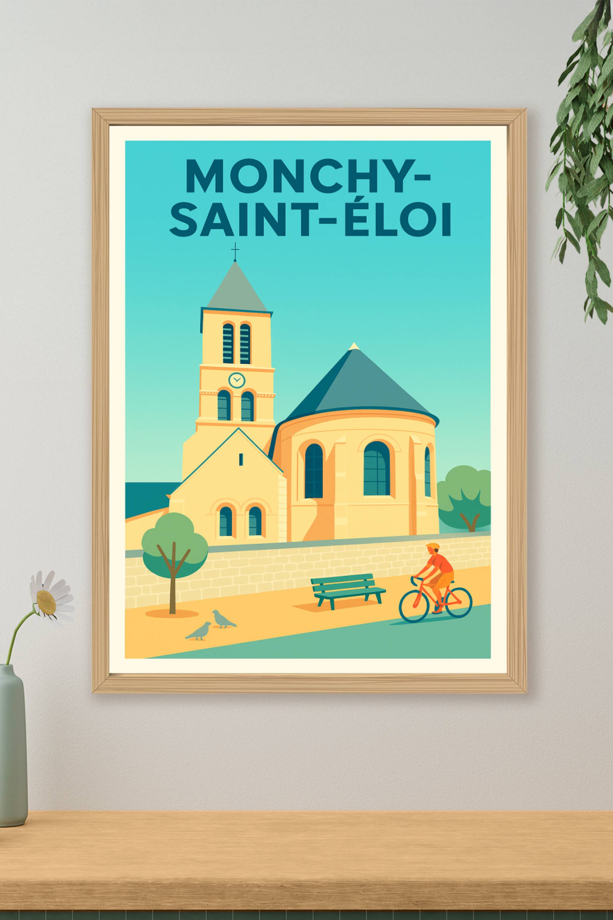 Affiche de Monchy-Saint-Éloi - Charme et sérénité en illustration