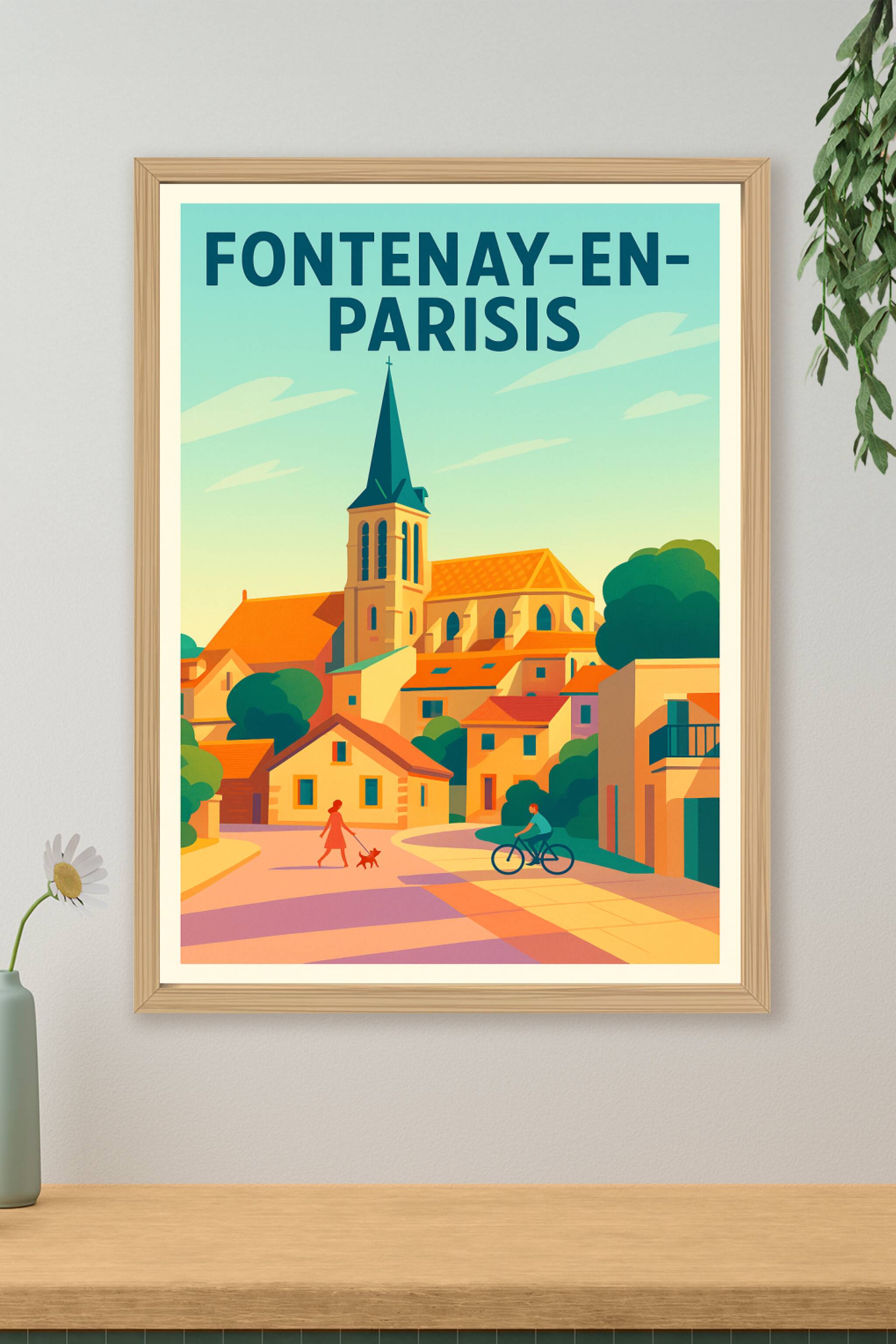 Affiche de Fontenay-en-Parisis - Charme et douceur de vie à l'heure locale