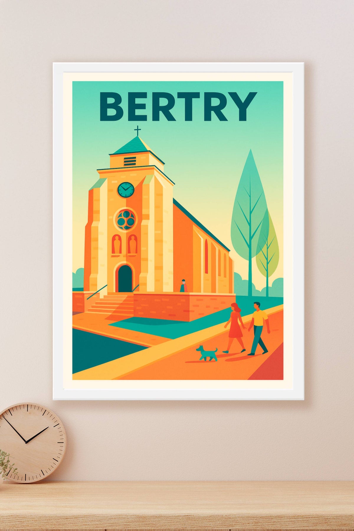 Affiche de Bertry - L'élégance paisible de son église iconique