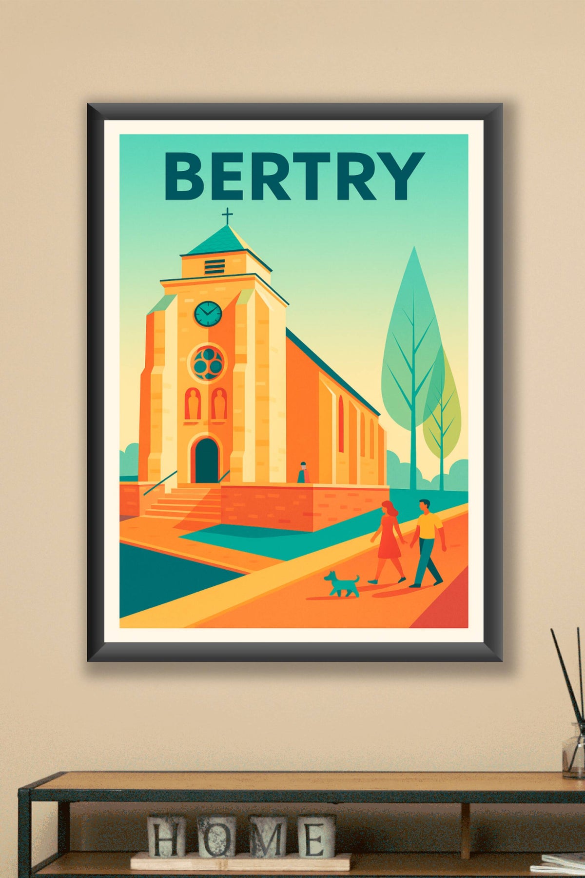 Affiche de Bertry - L'élégance paisible de son église iconique