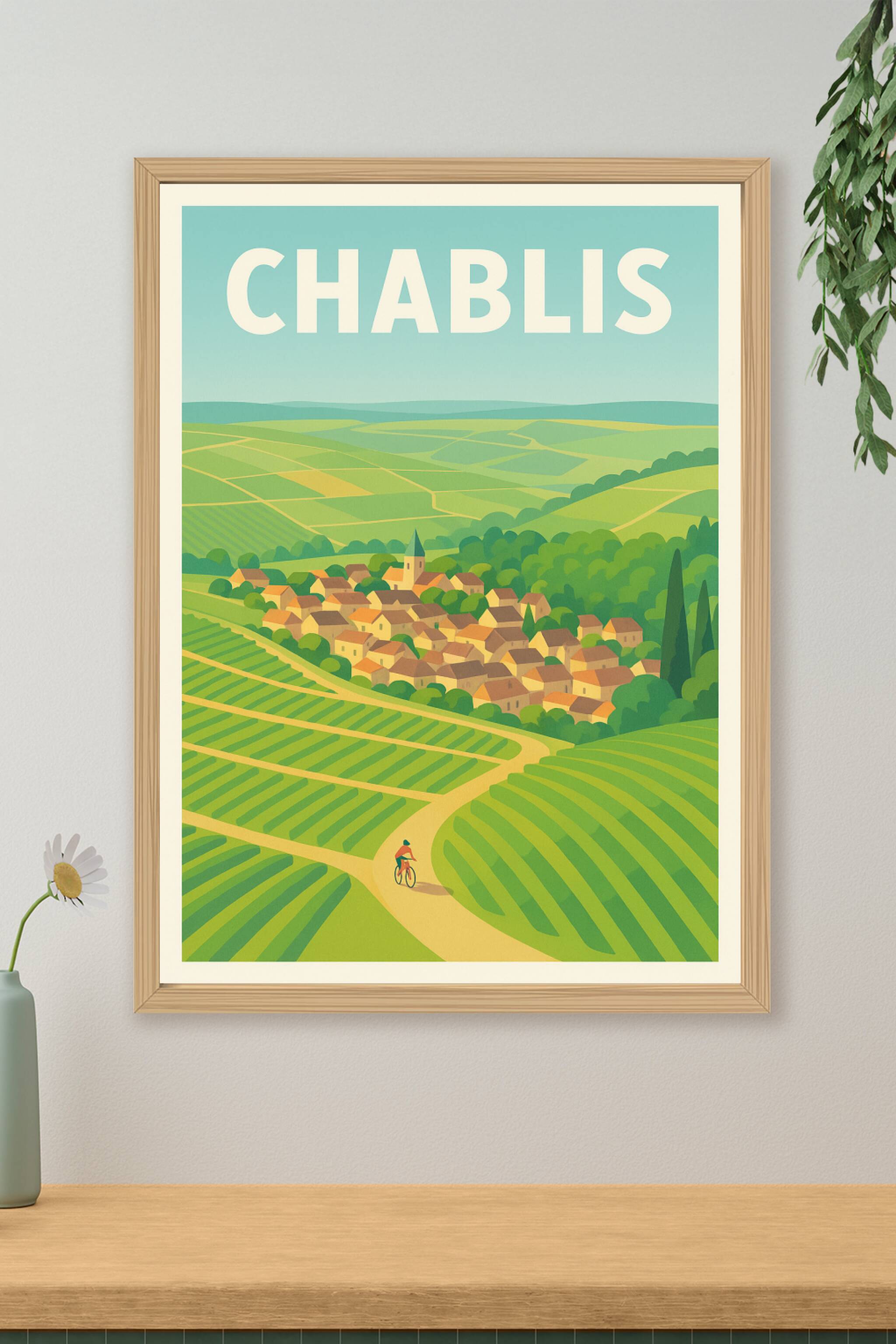 Affiche de Chablis - Voyage au cœur des vignobles