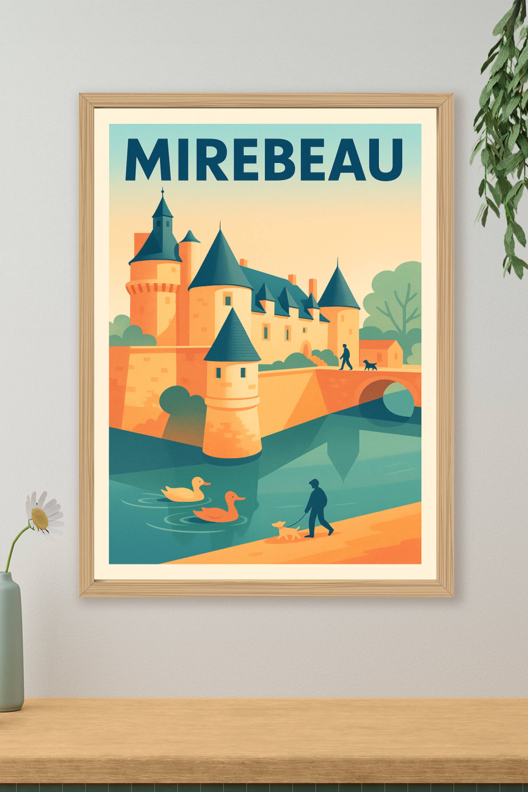Affiche de Mirebeau - Charme et sérénité au château