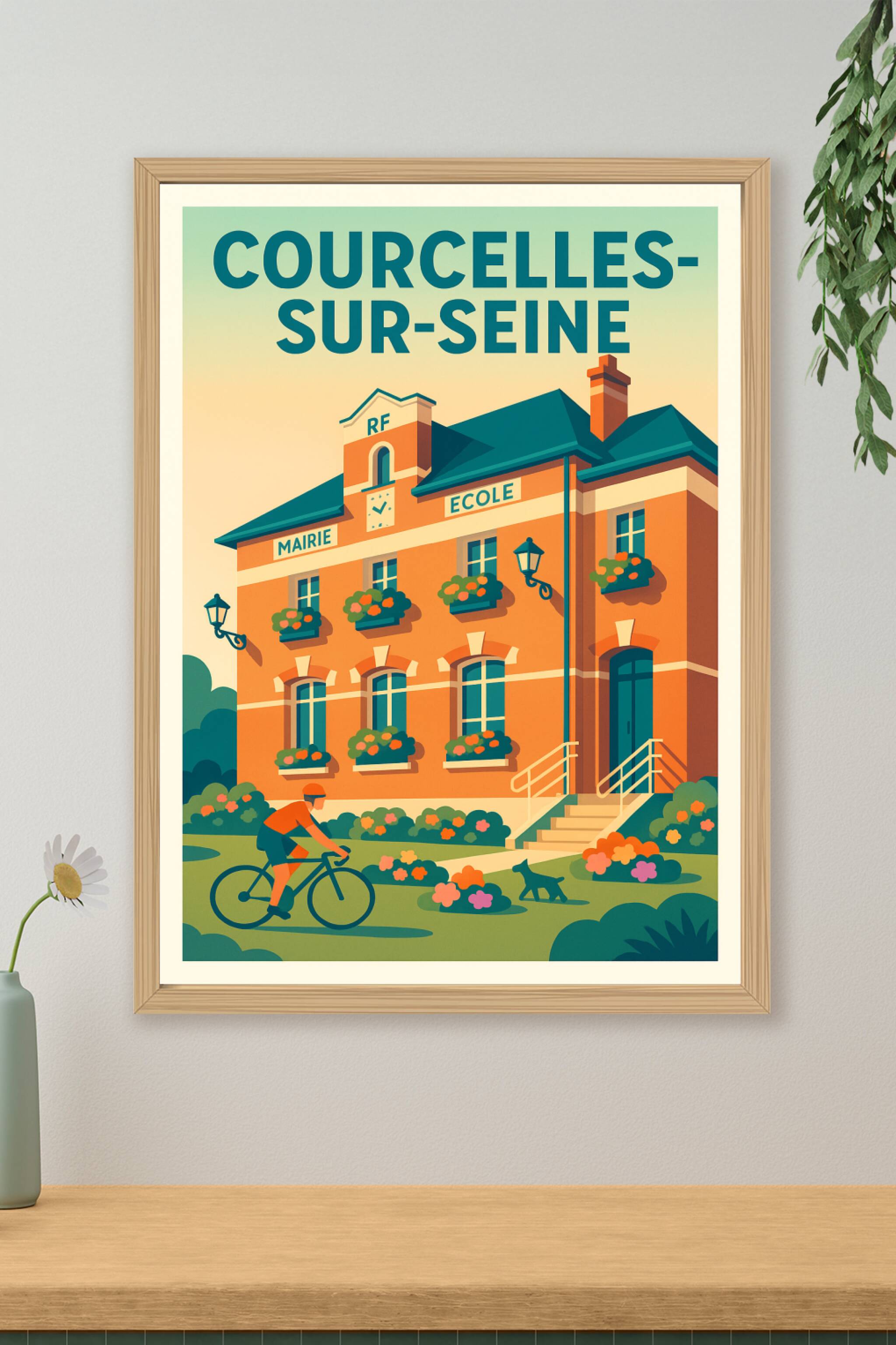 Affiche de Courcelles-sur-Seine - Charme et Sérénité en Bord de Seine