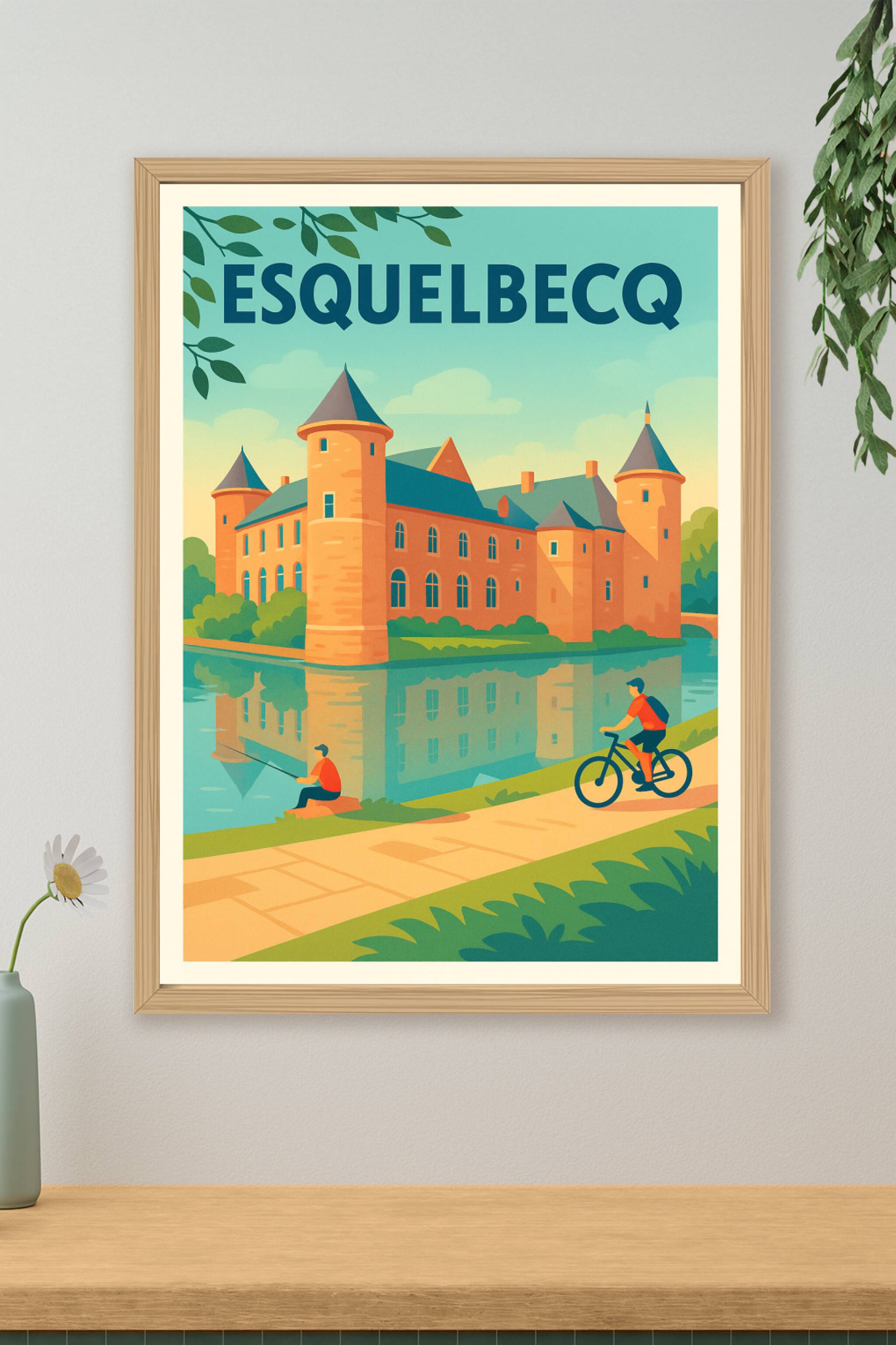Affiche de Esquelbecq - L'élégance intemporelle du château et ses flâneries au fil de l'eau