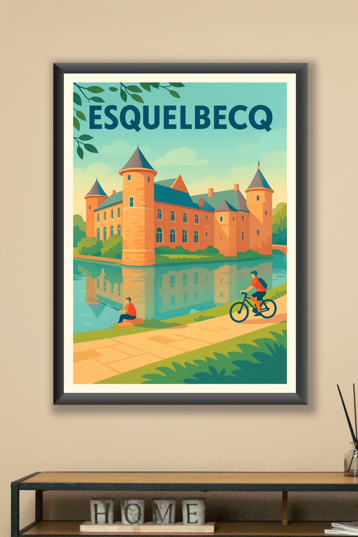 Affiche de Esquelbecq - L'élégance intemporelle du château et ses flâneries au fil de l'eau