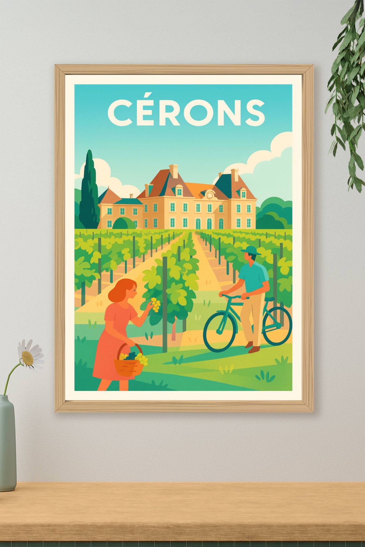 Affiche de Cérons - Charme et vignobles au cœur de la Gironde