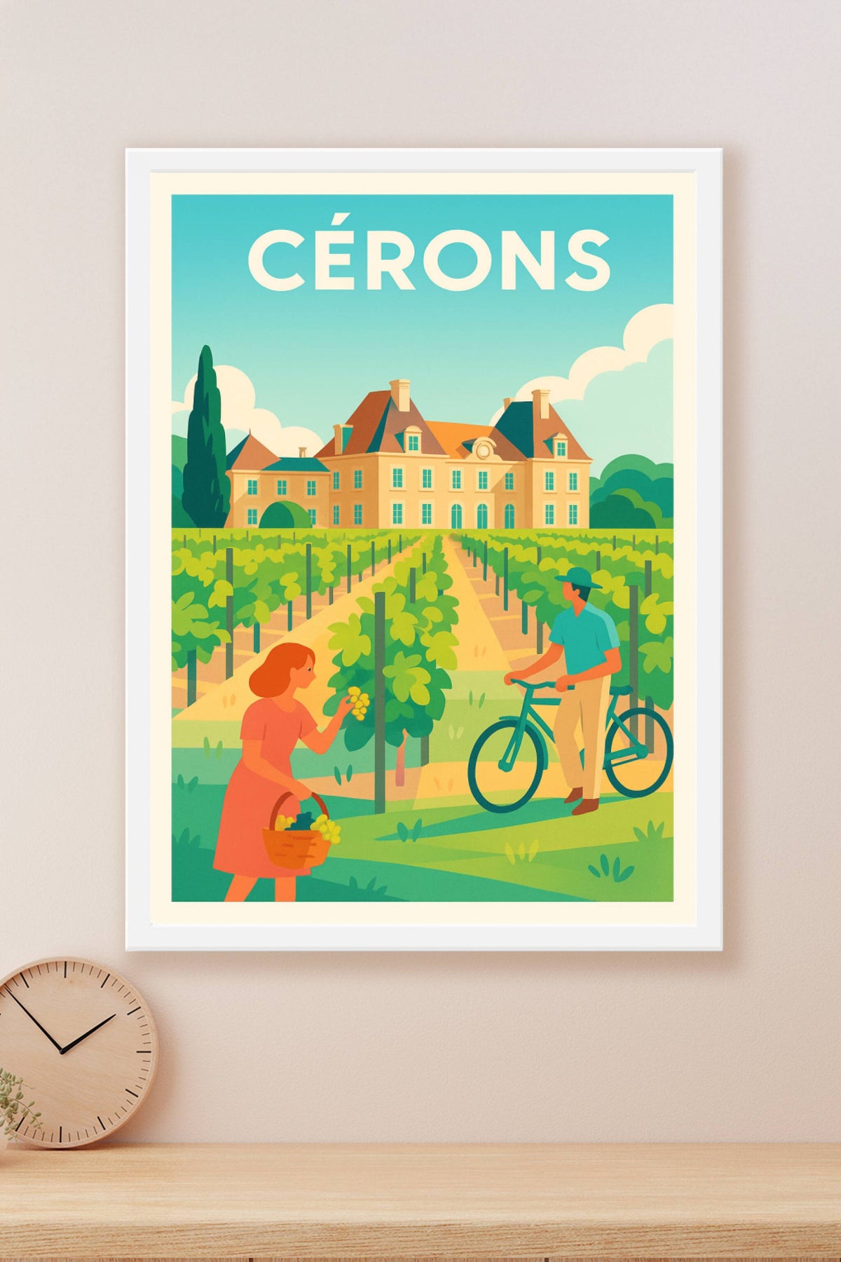 Affiche de Cérons - Charme et vignobles au cœur de la Gironde