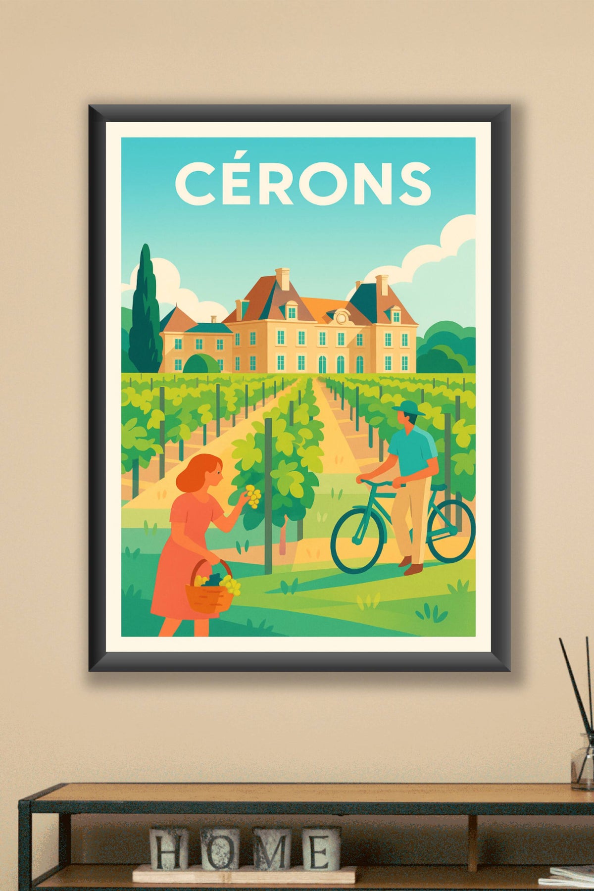 Affiche de Cérons - Charme et vignobles au cœur de la Gironde