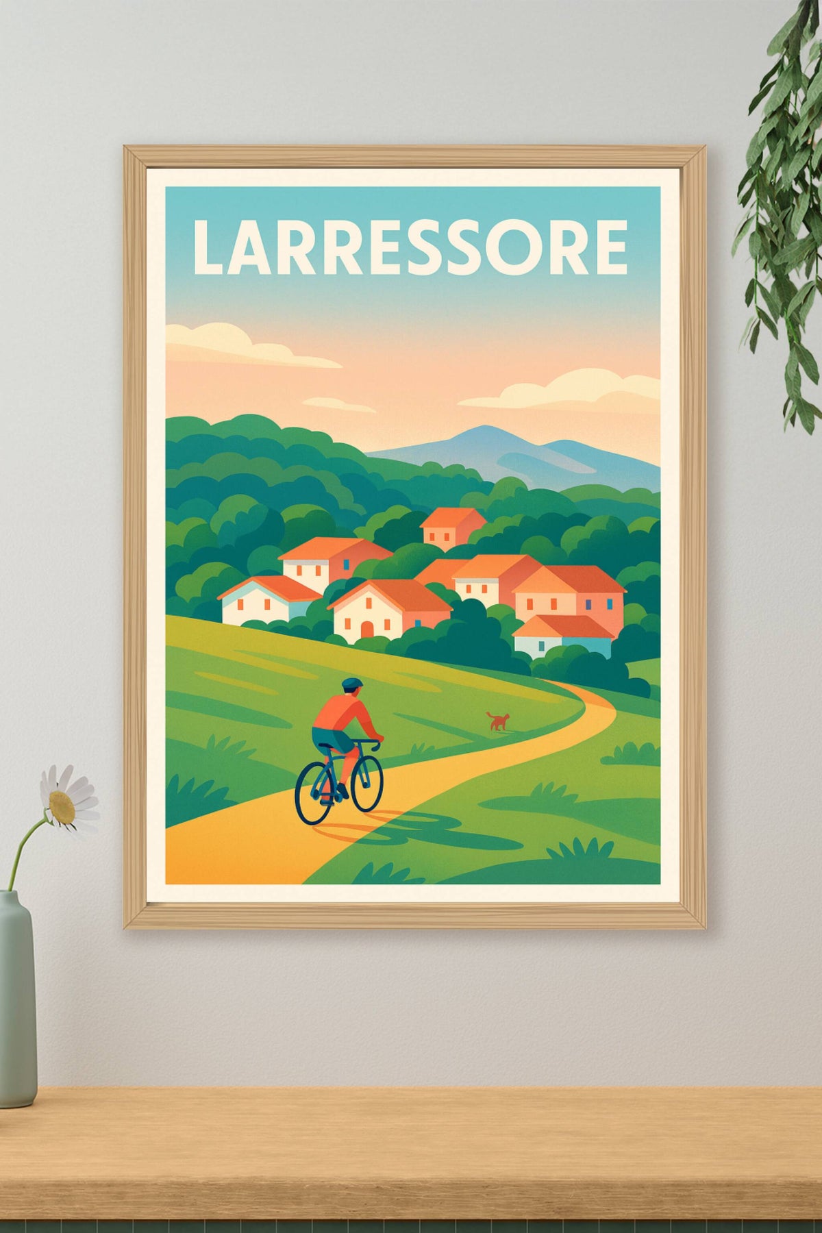 Affiche de Larressore - Échappée nature à vélo