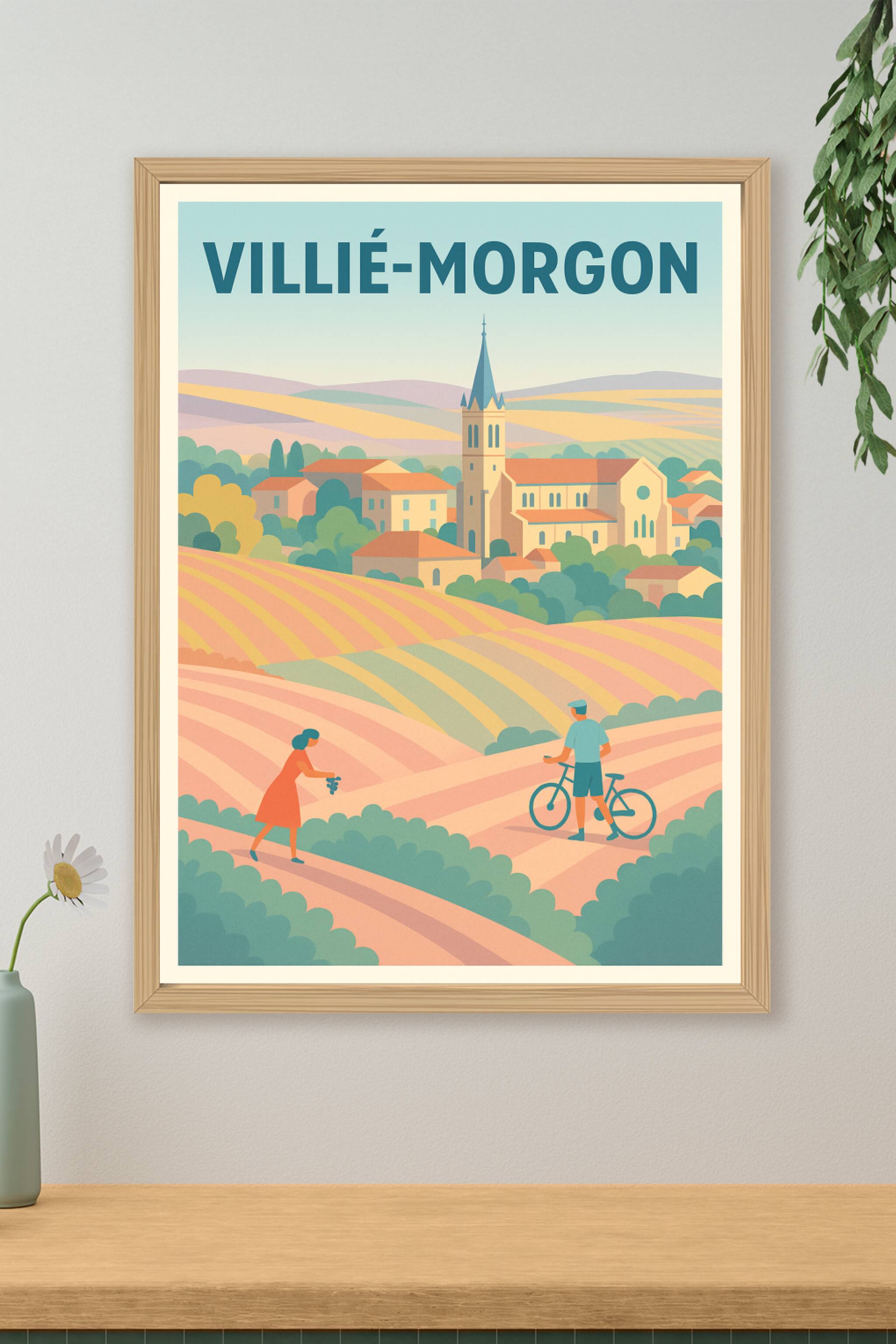 Affiche de Villié-Morgon - L'élégance bucolique des vignobles du Beaujolais