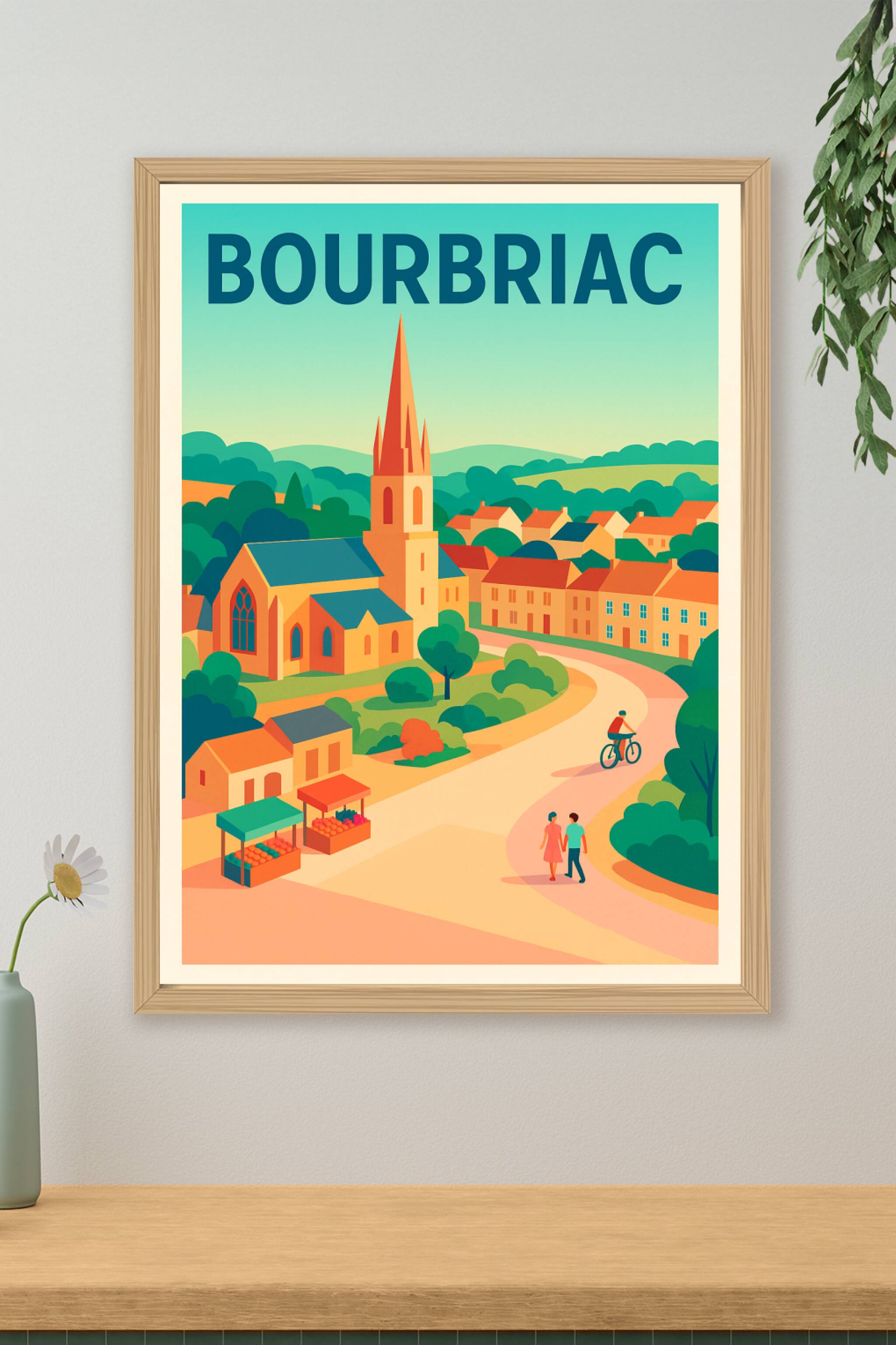 Affiche de Bourbriac - Harmonie et douceur de la campagne bretonne