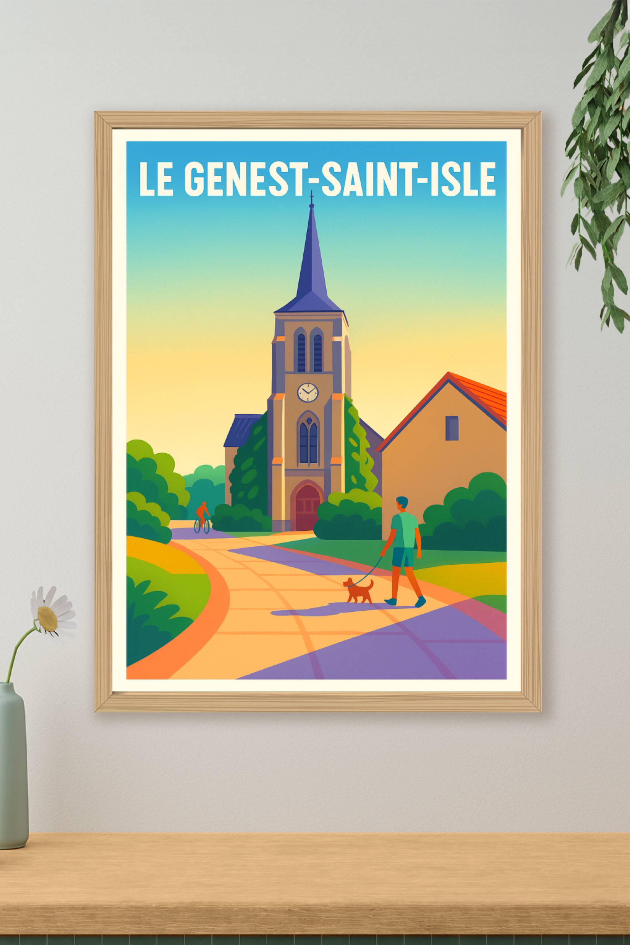 Affiche de Le Genest-Saint-Isle - Charme tranquille et paysage chaleureux