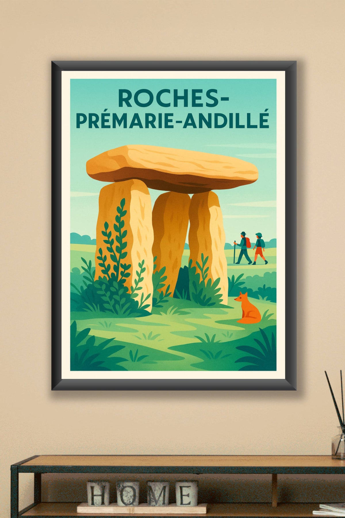Affiche de Roches-Prémarie-Andillé - Voyage dans le temps au cœur des dolmens