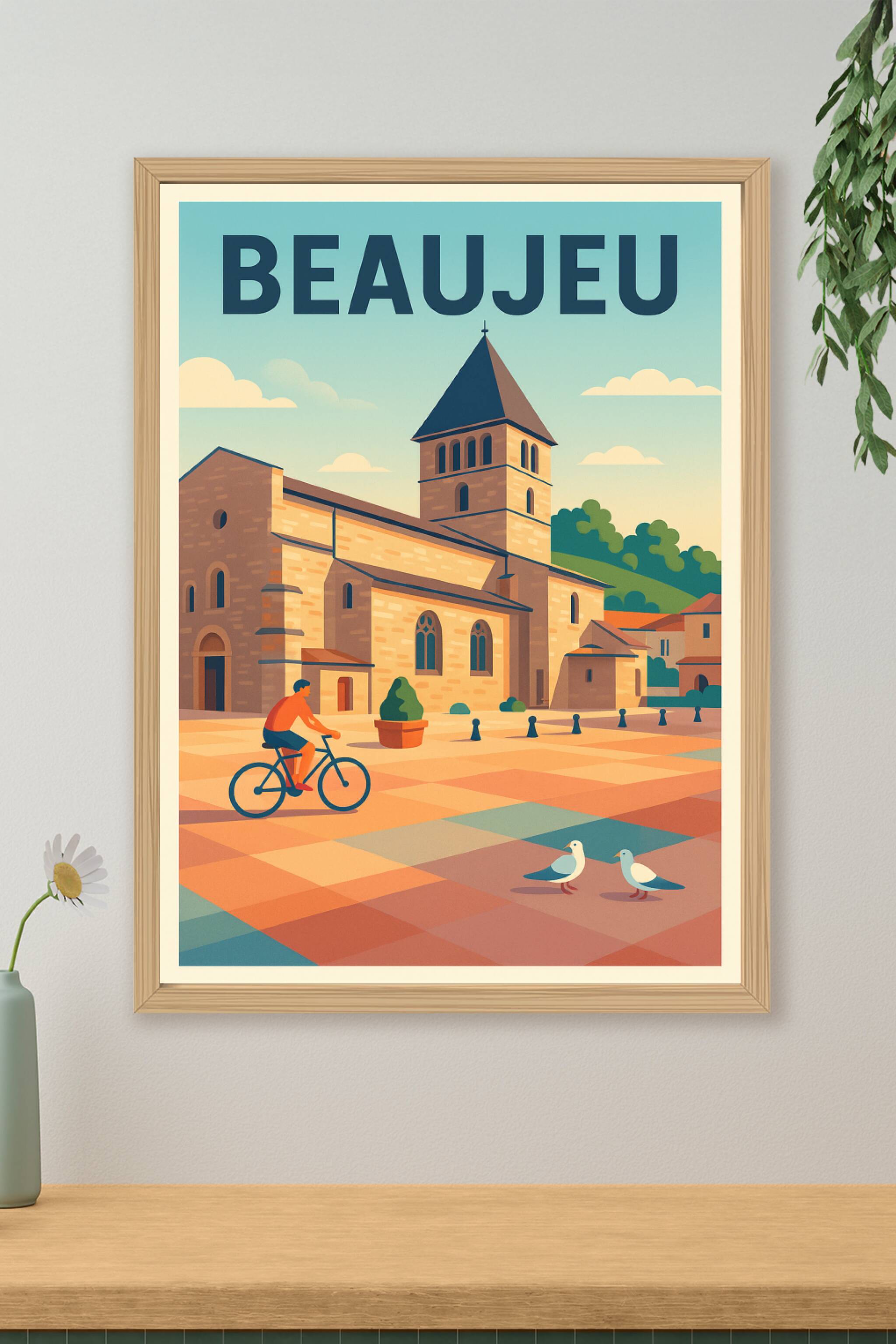 Affiche de Beaujeu - Charme et sérénité au cœur de la ville