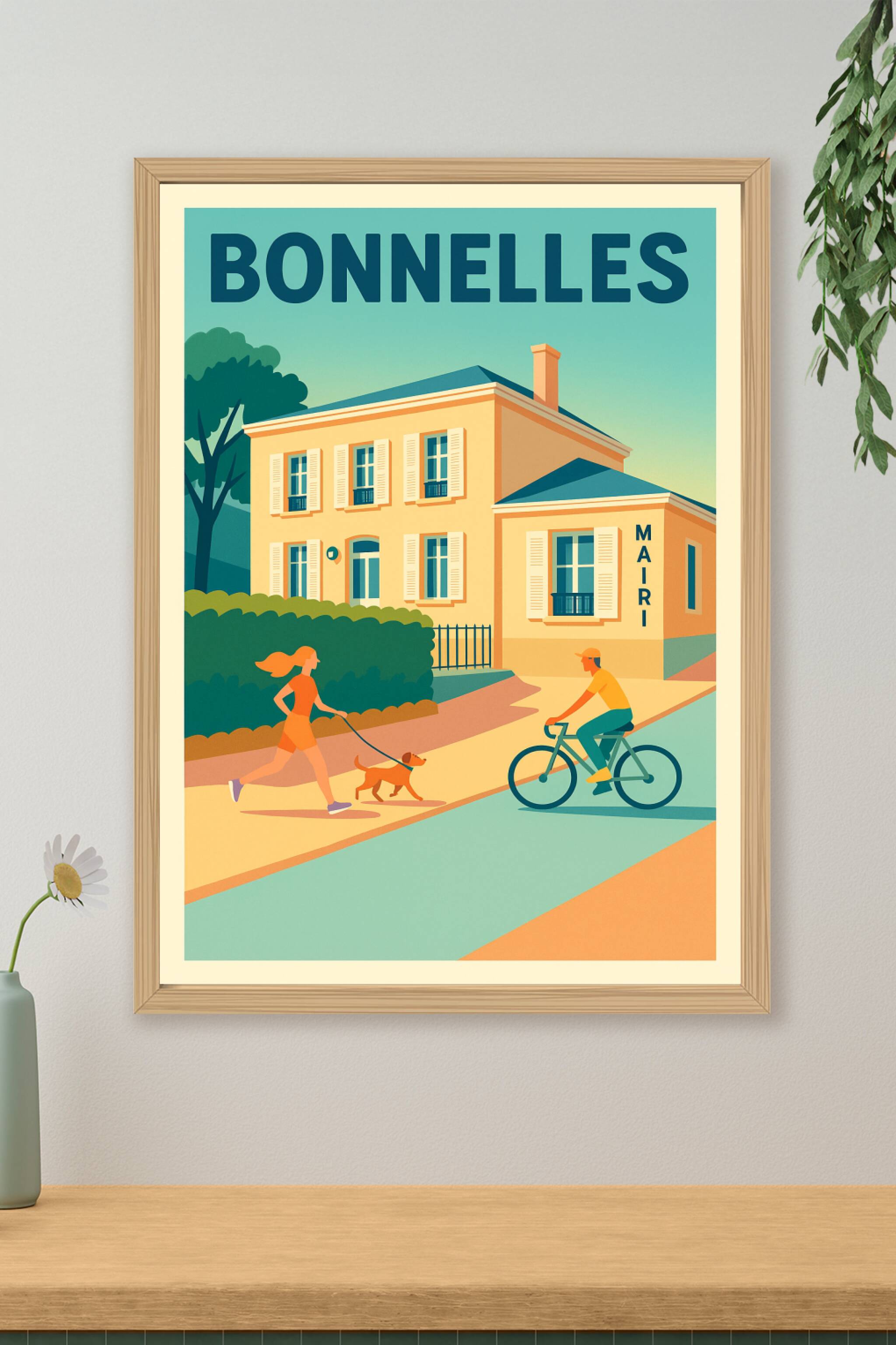 Affiche de Bonnelles - Douceur de vie et convivialité locale