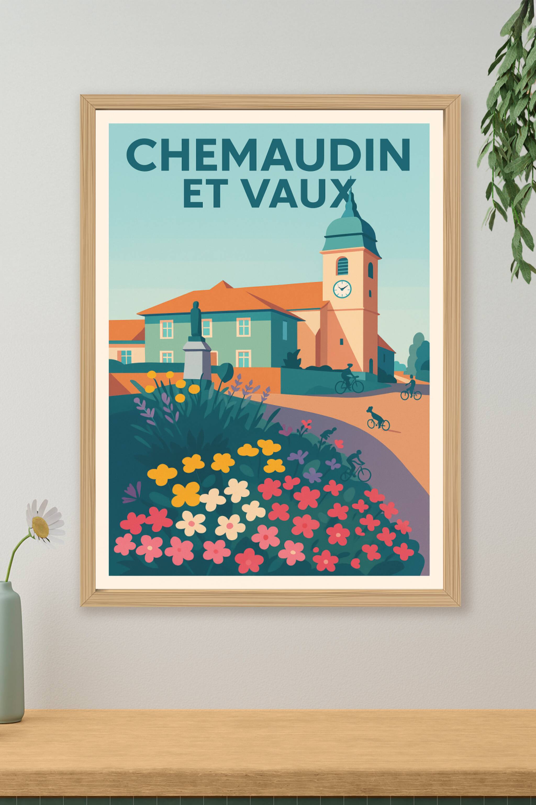 Affiche de Chemaudin et Vaux - Charme bucolique et patrimoine local