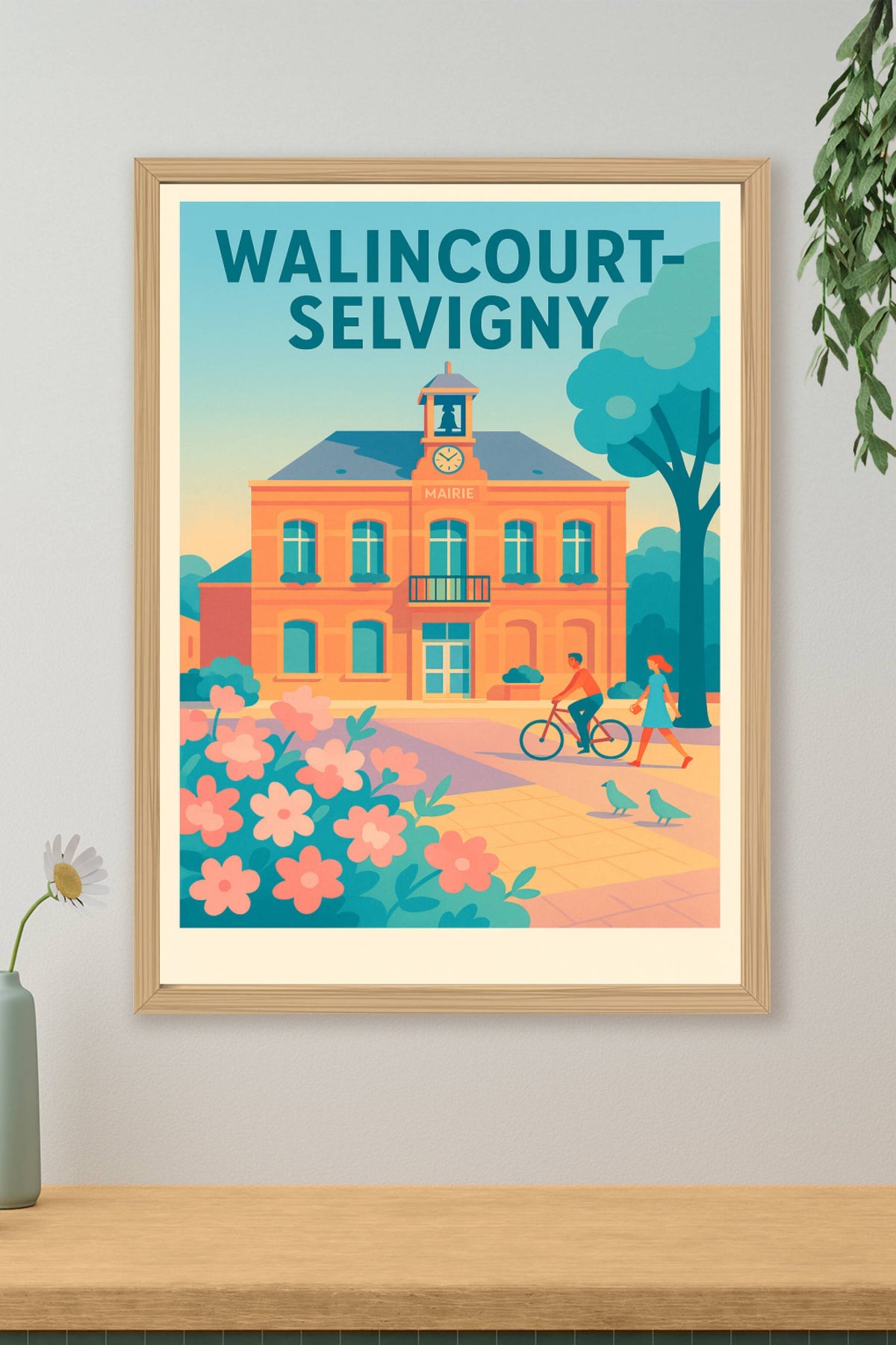 Affiche de Walincourt-Selvigny - L'élégance paisible de la mairie