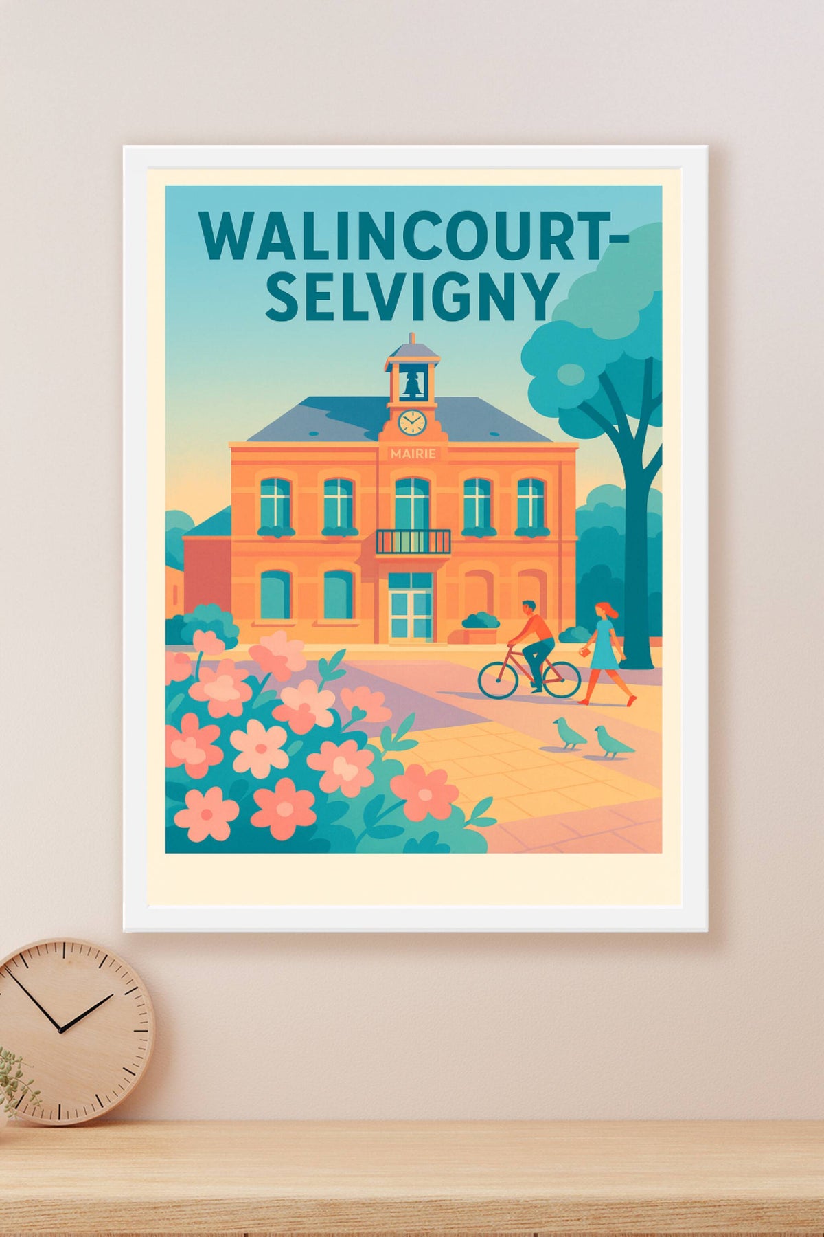 Affiche de Walincourt-Selvigny - L'élégance paisible de la mairie