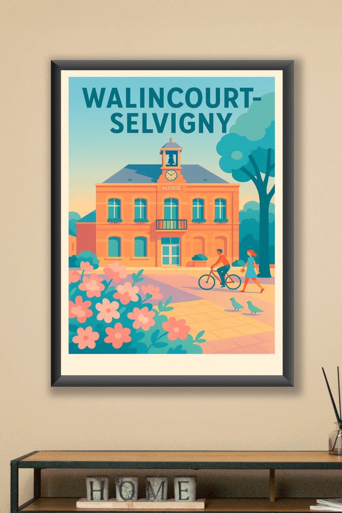 Affiche de Walincourt-Selvigny - L'élégance paisible de la mairie
