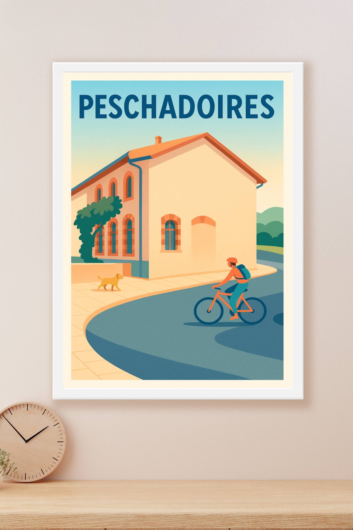 Affiche de Peschadoires - Ambiance paisible en bord de rue