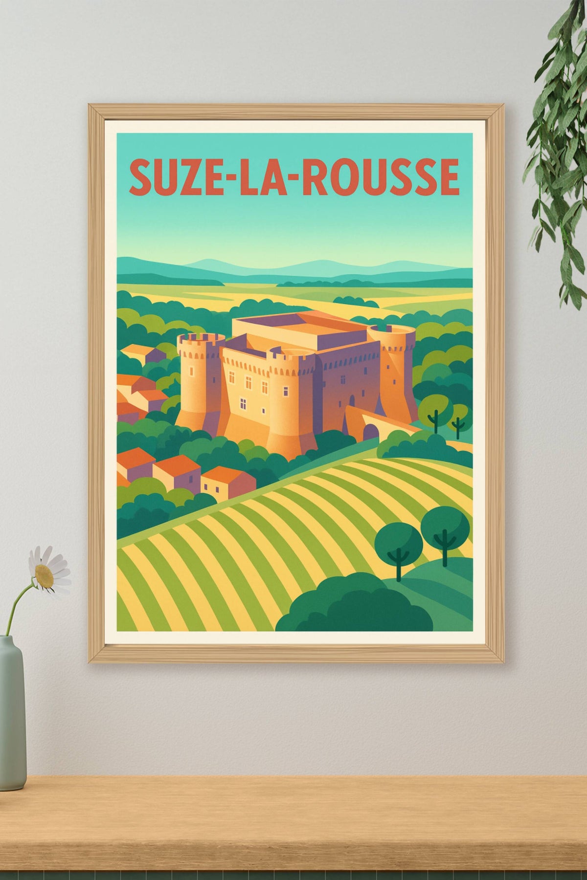 Affiche de Suze-la-Rousse - L'élégance médiévale au cœur de la Provence