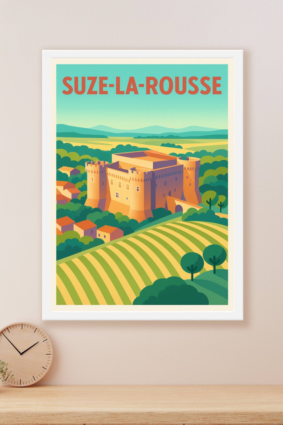 Affiche de Suze-la-Rousse - L'élégance médiévale au cœur de la Provence