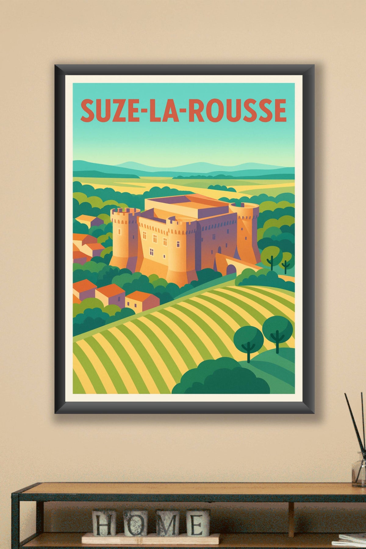 Affiche de Suze-la-Rousse - L'élégance médiévale au cœur de la Provence