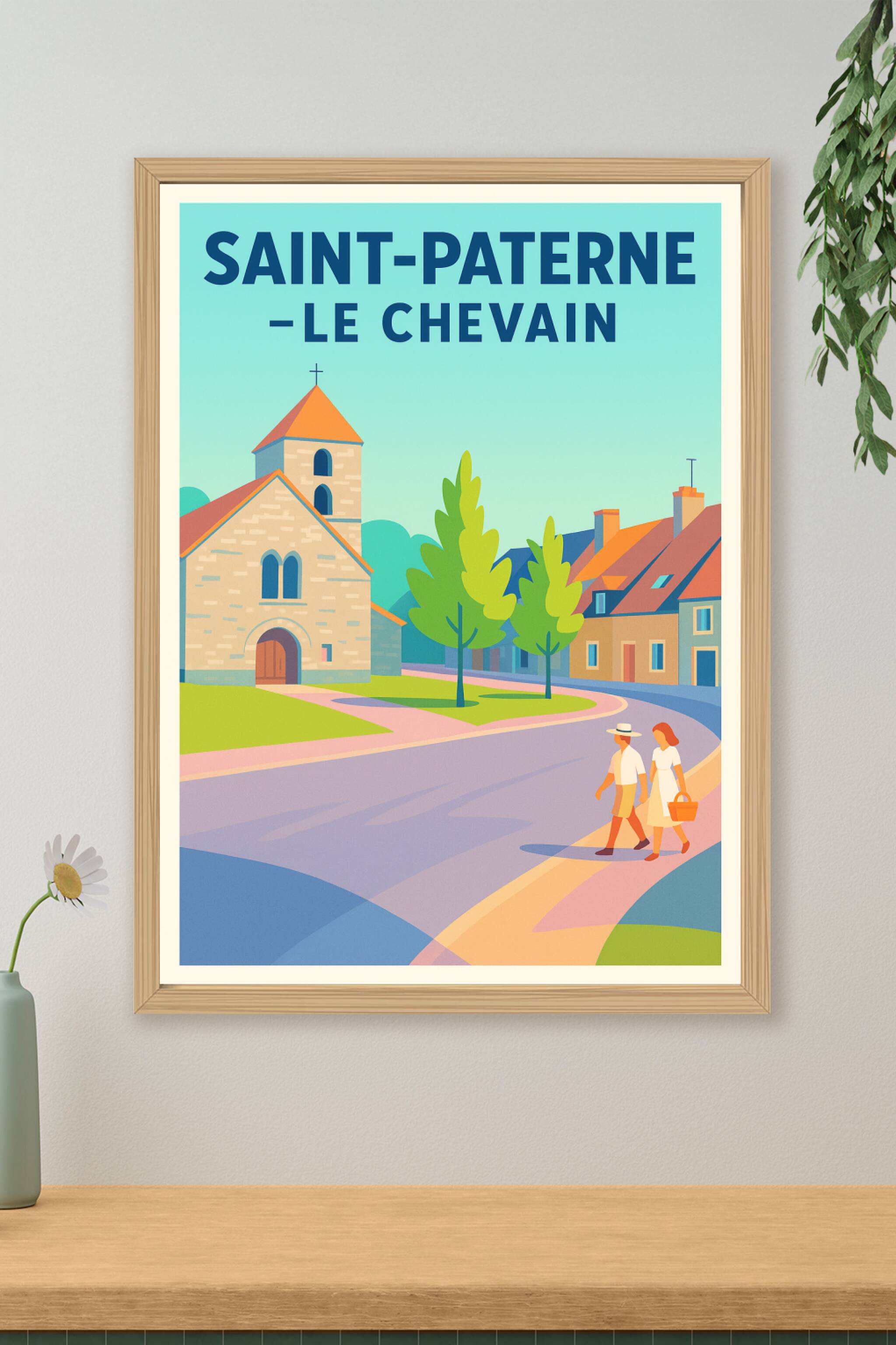 Affiche de Saint-Paterne - Le Chevain, charme et douceur de vivre