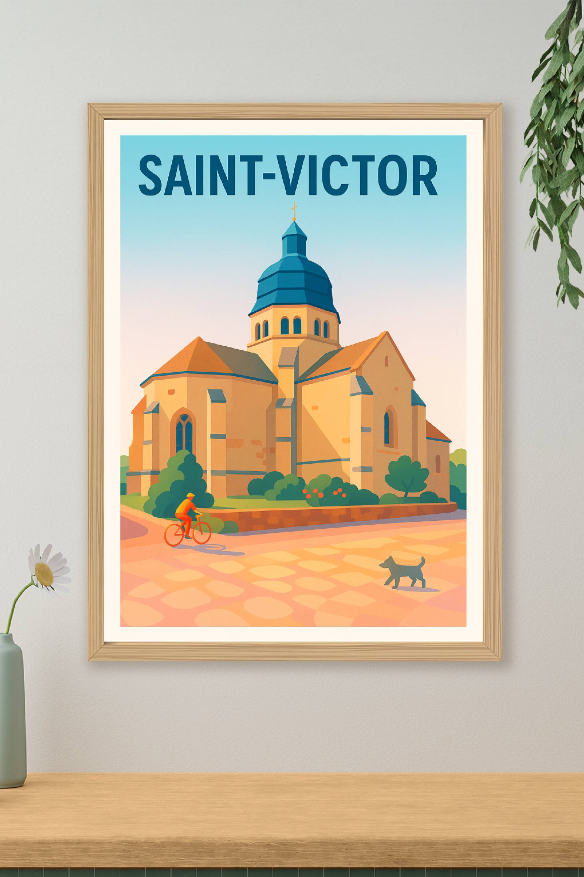 Affiche de Saint-Victor - L'élégance intemporelle de son église