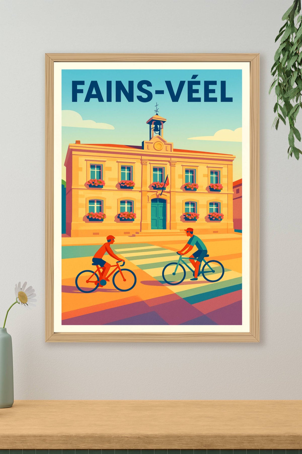 Affiche de Fains-Véel - Charme et douceur de vivre à vélo